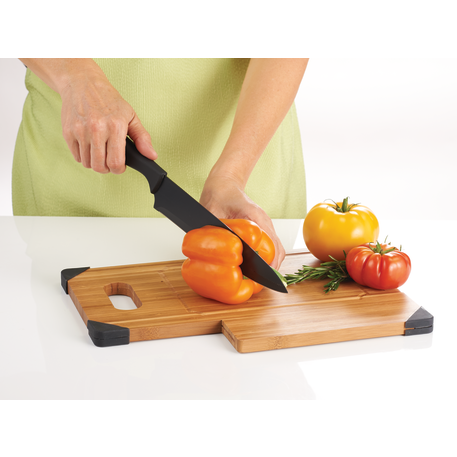 Bamboo Cutting Board with Knife
