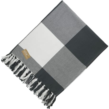 Field & Co. 100% Organic Cotton Check Throw Blanke