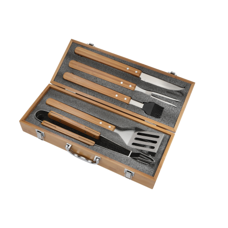 Grill Master 5pc Bamboo BBQ Set