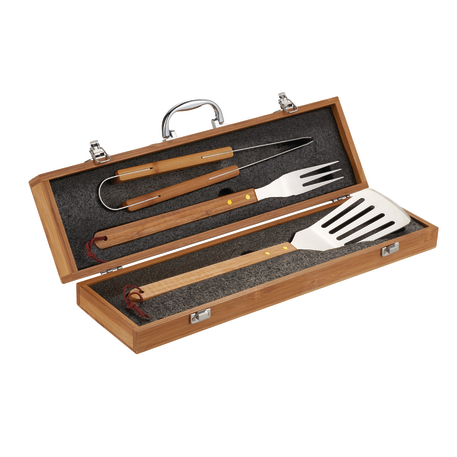 Grill Master 3pc Bamboo BBQ Set