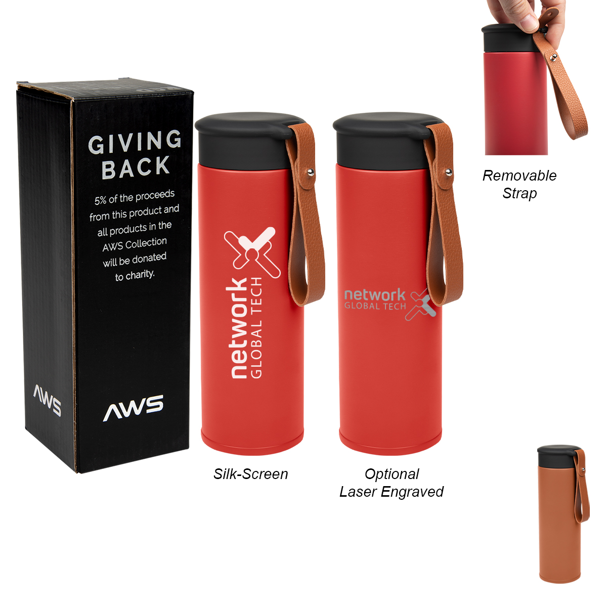 14 Oz. AWS Conrad Stainless Steel Bottle