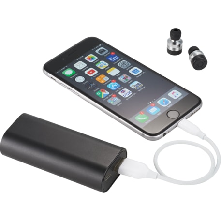 Metal True Wireless Earbuds and Power Bank