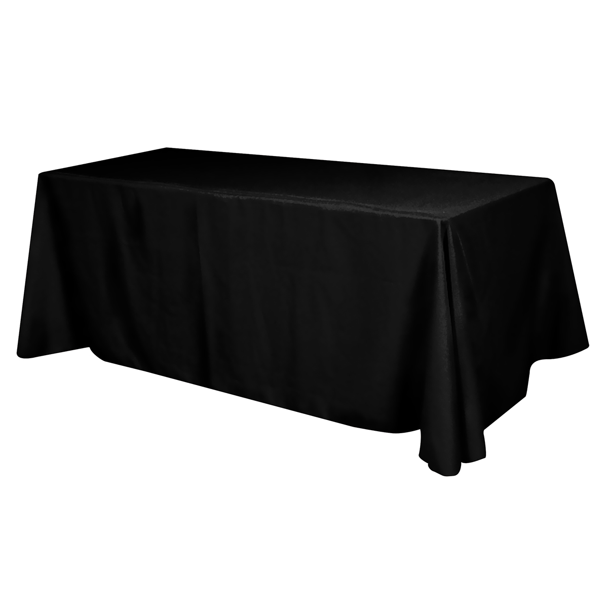 Flat Polyester 4-Sided Table Cover - fits 8 standard table