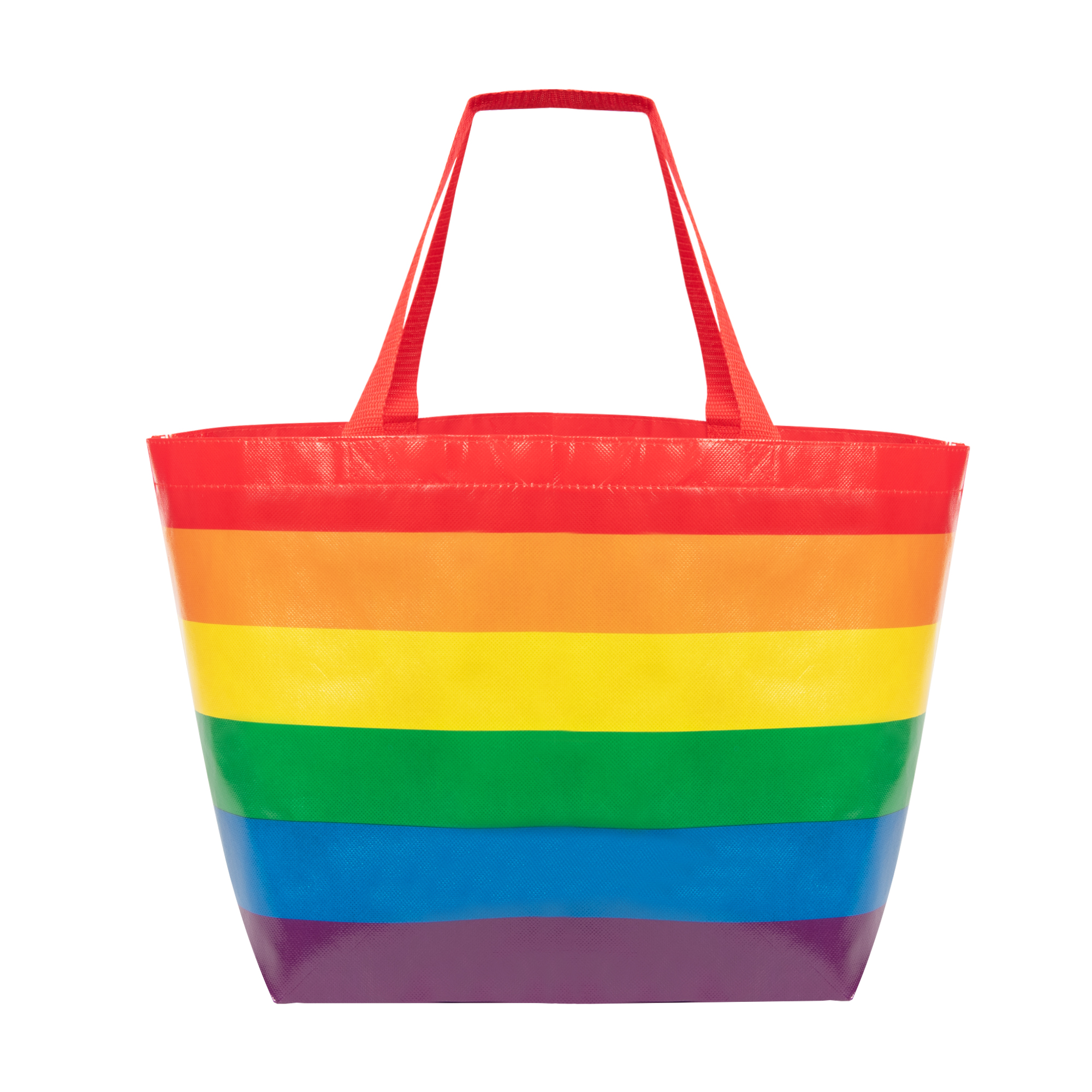 Rainbow Laminated Non-Woven Tote Bag