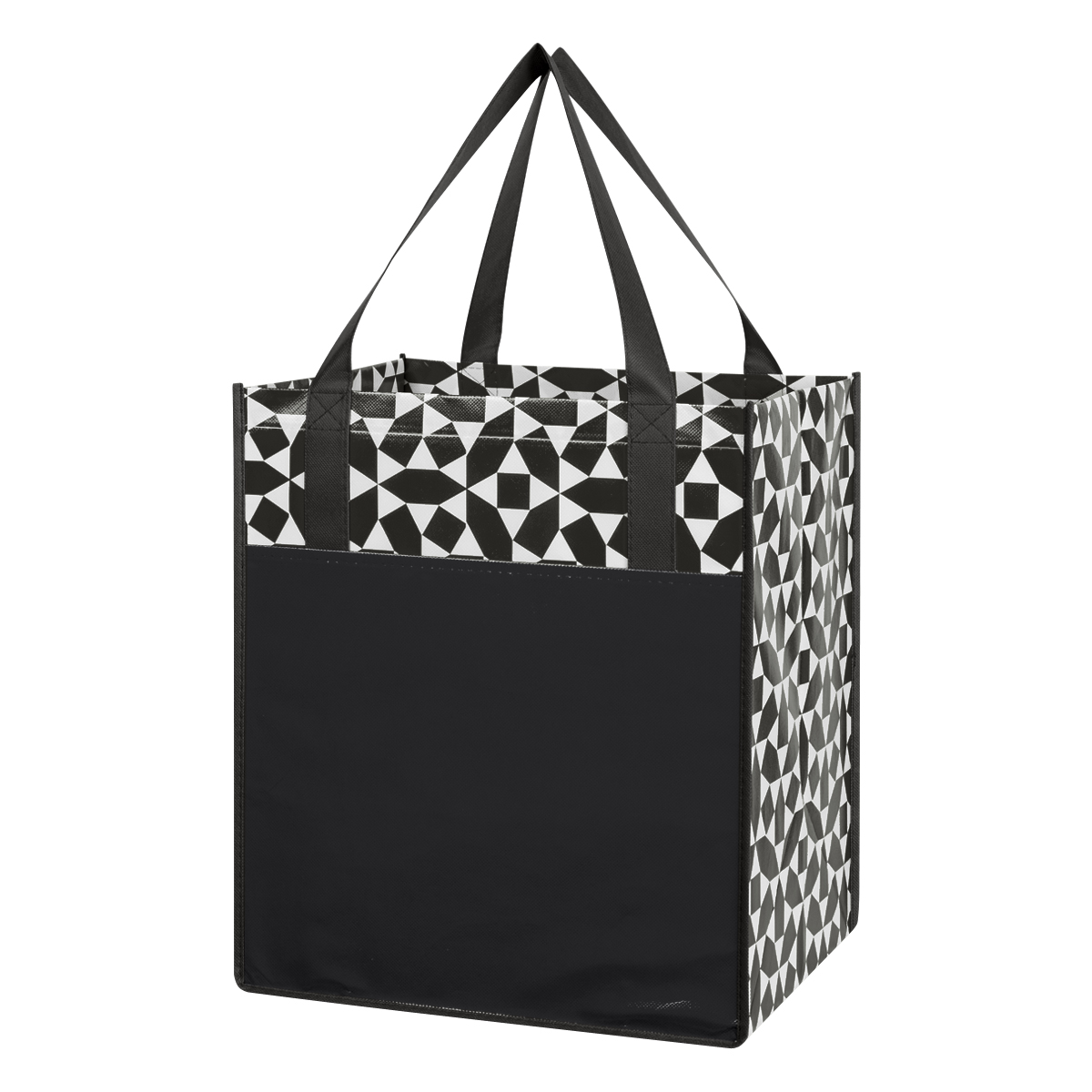 Geometric Non-Woven Shopping Tote Bag