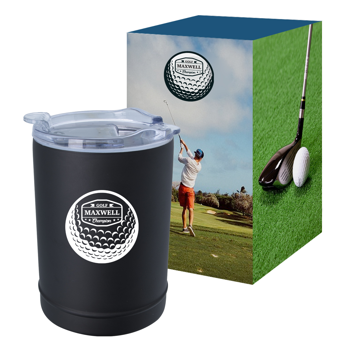 2-In-1 Copper Insulated Beverage Holder And Tumbler With Custom Box