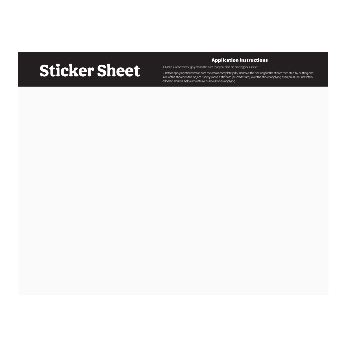 Ultra Removable Sticker Sheet 5.5" x 7" Custom Shapes