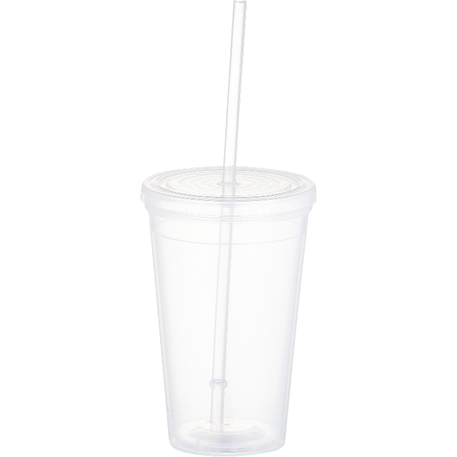 Iceberg 16oz Double-Wall Tumbler w/Straw