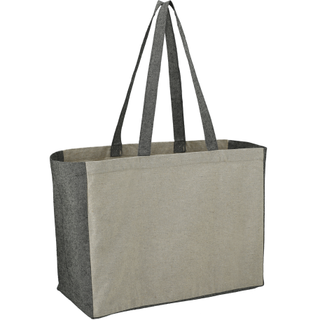 Recycled Cotton Contrast Side Shopper Tote