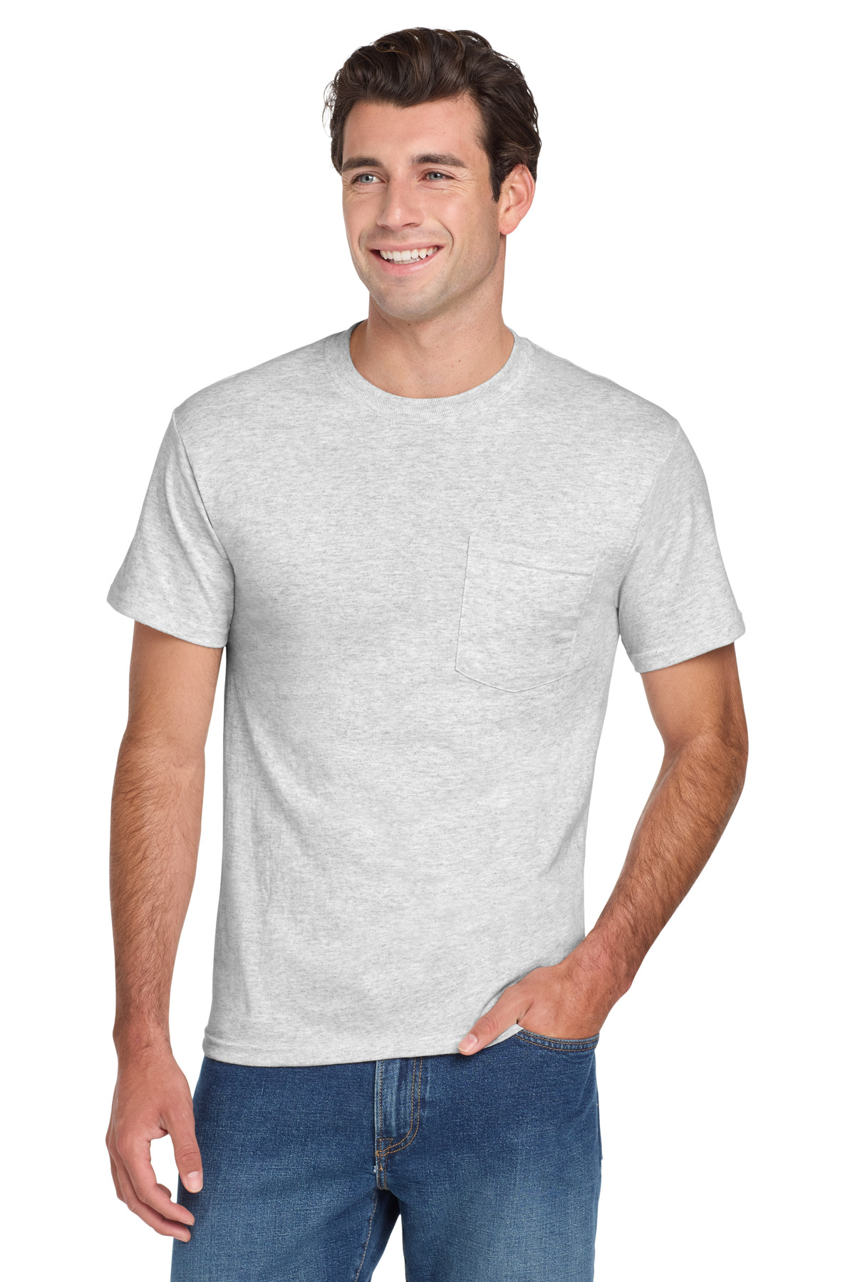 Jerzees -  Dri-Power 50/50 Cotton/Poly Pocket T-Shirt.  29MP