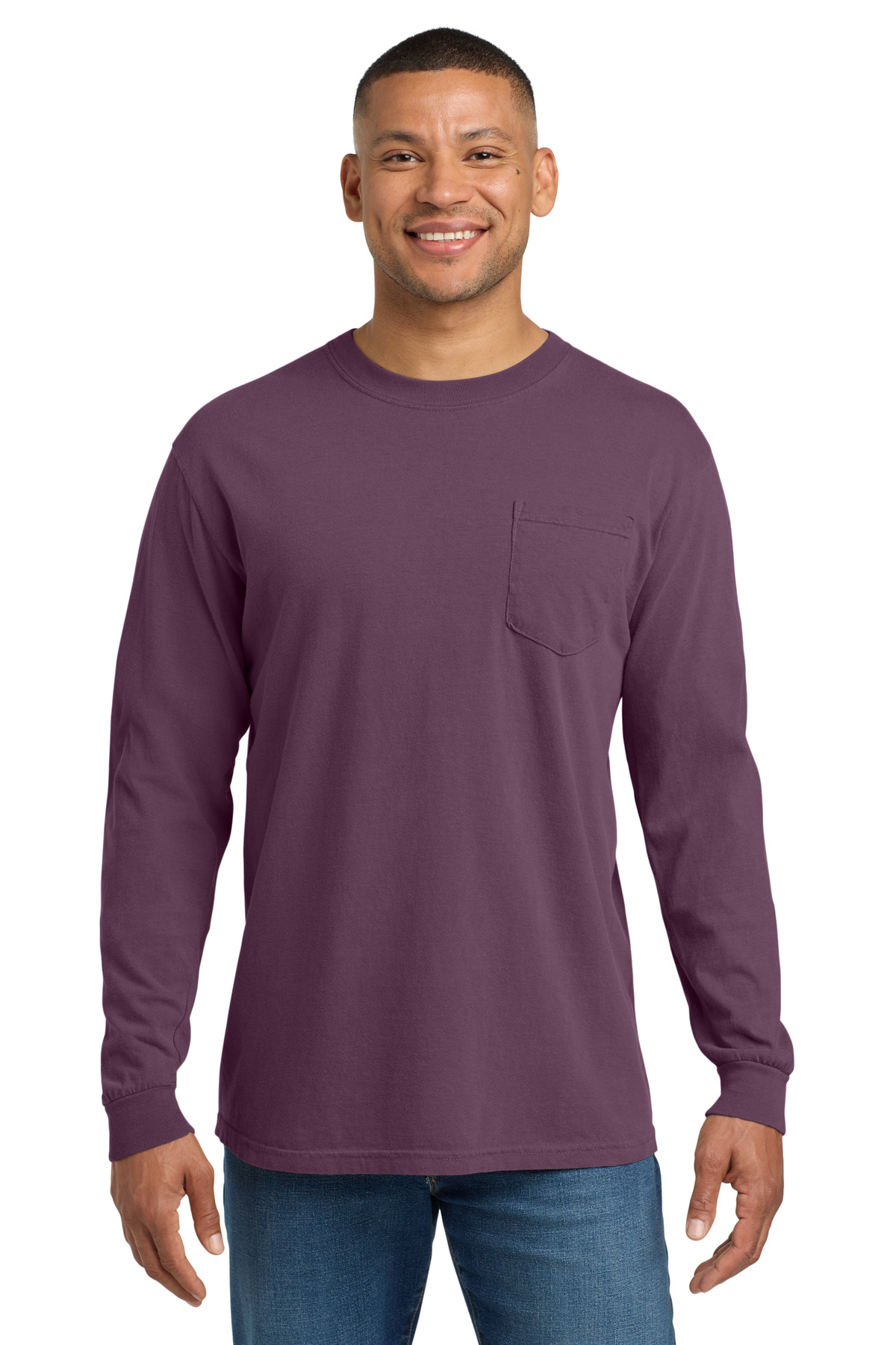 COMFORT COLORS  Heavyweight Ring Spun Long Sleeve Pocket Tee. 4410
