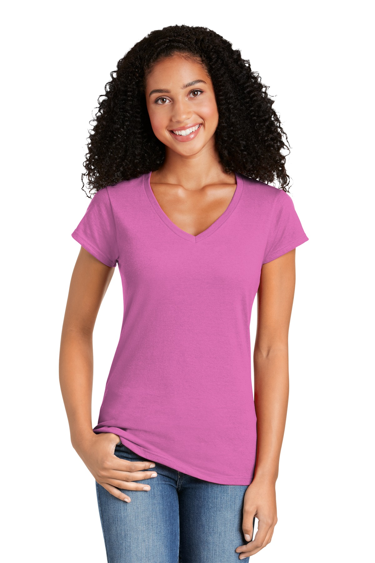 Gildan Softstyle Womens Fit V-Neck T-Shirt. 64V00L