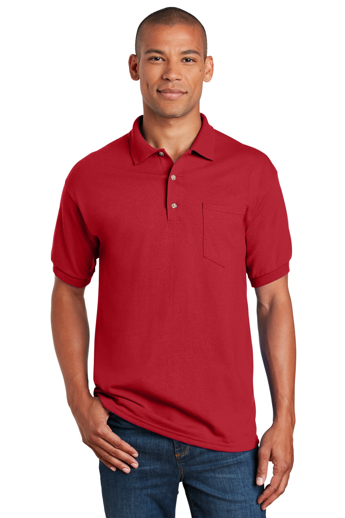 Gildan DryBlend 6-Ounce Jersey Knit Sport Shirt with Pocket. 8900