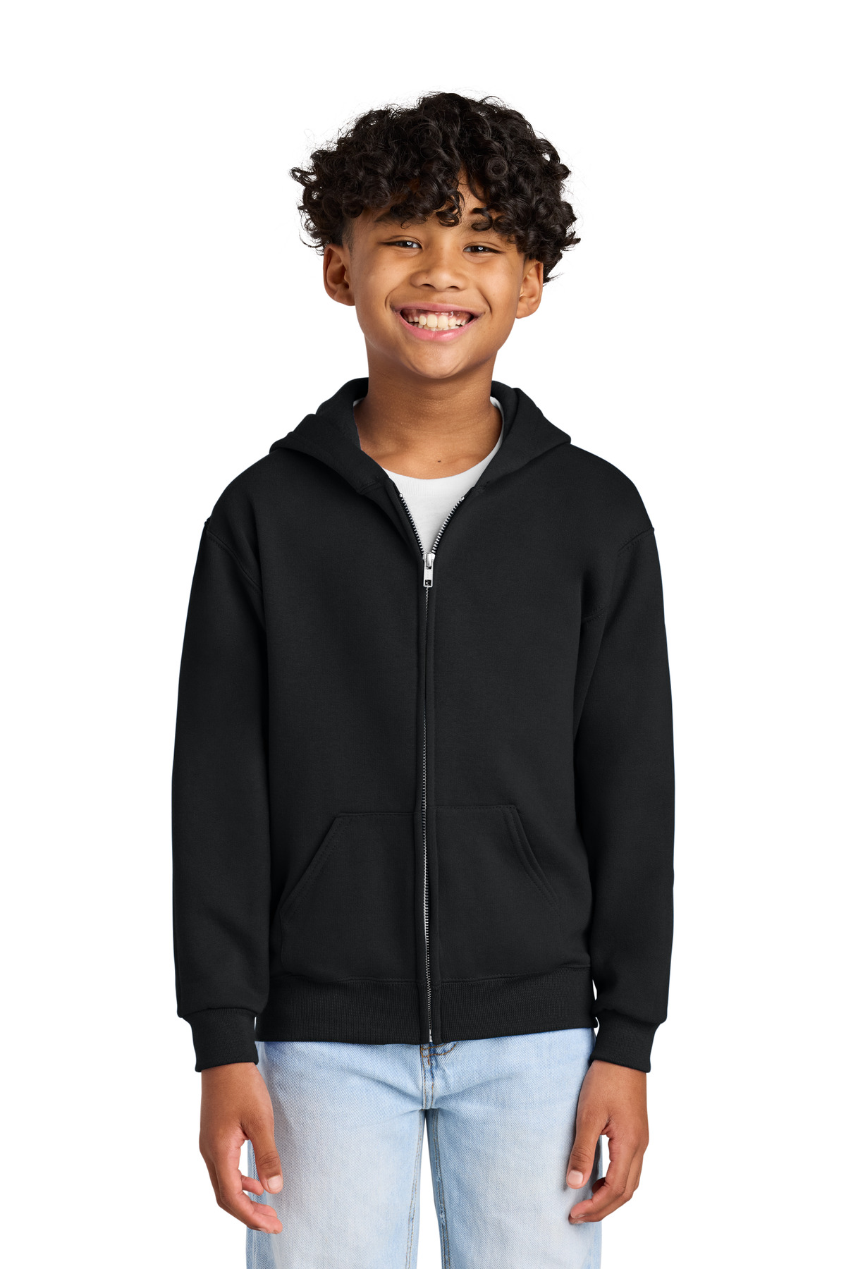 Jerzees - Youth NuBlend Full-Zip Hooded Sweatshirt.  993B