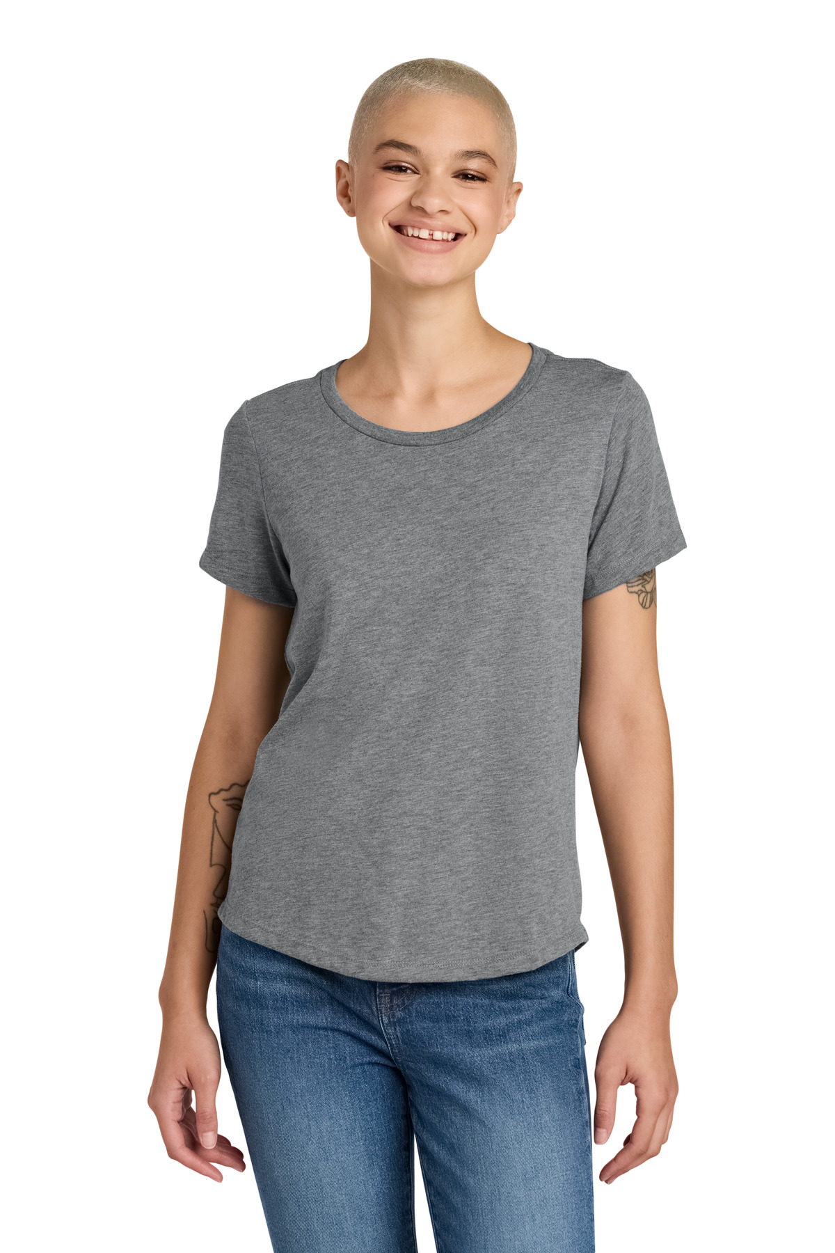 Allmade Womens Relaxed Tri-Blend Scoop Neck Tee AL2015