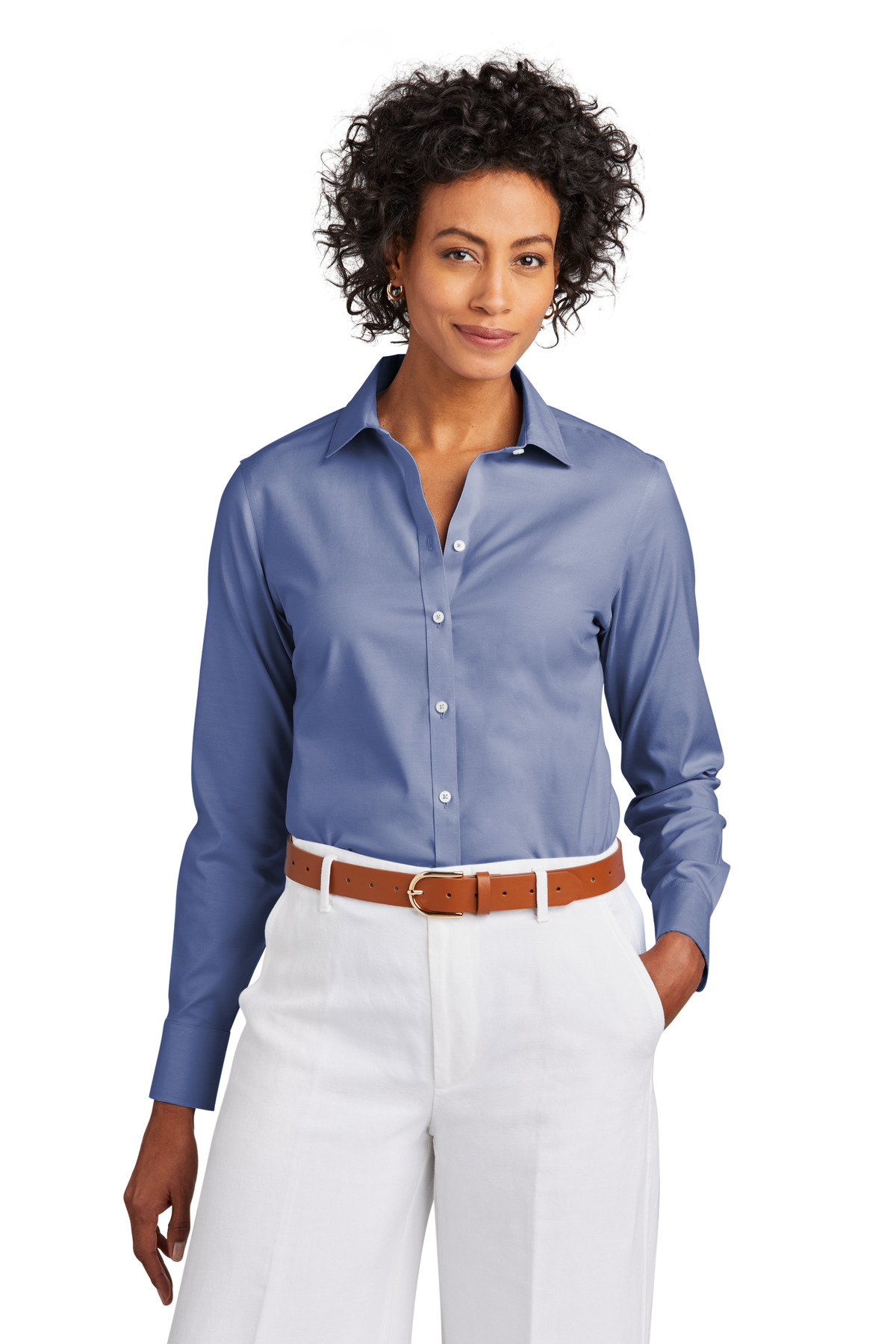 Brooks Brothers Womens Wrinkle-Free Stretch Pinpoint Shirt BB18001