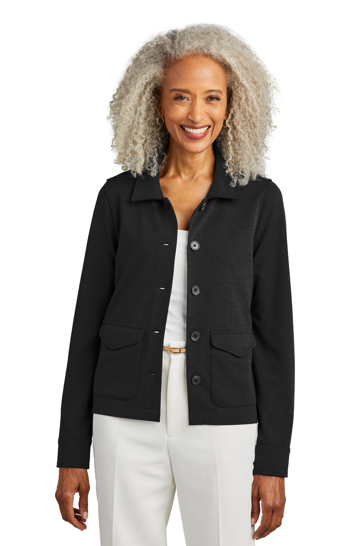 Brooks Brothers Womens Mid-Layer Stretch Button Jacket BB18205