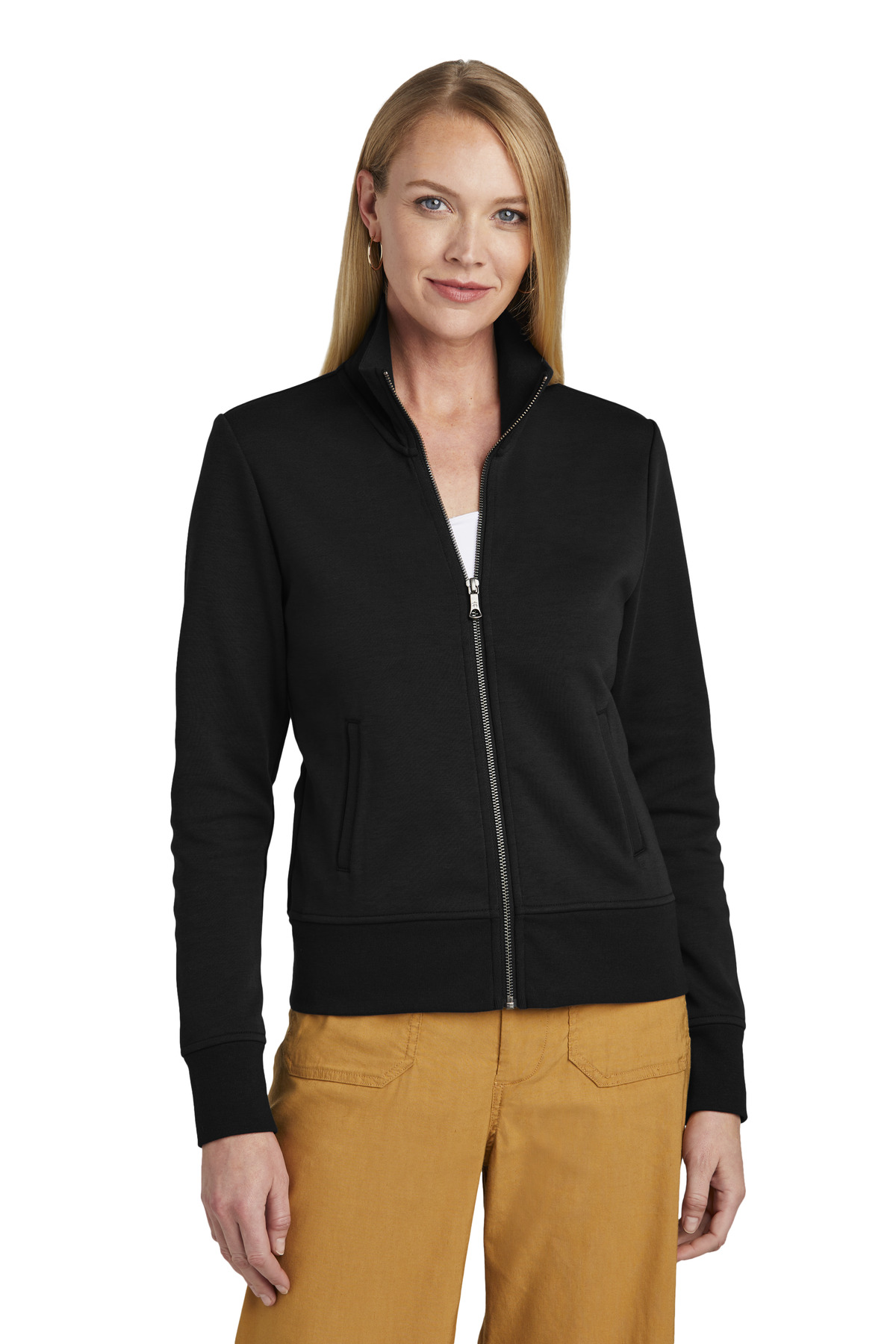 Brooks Brothers Womens Double-Knit Full-Zip BB18211