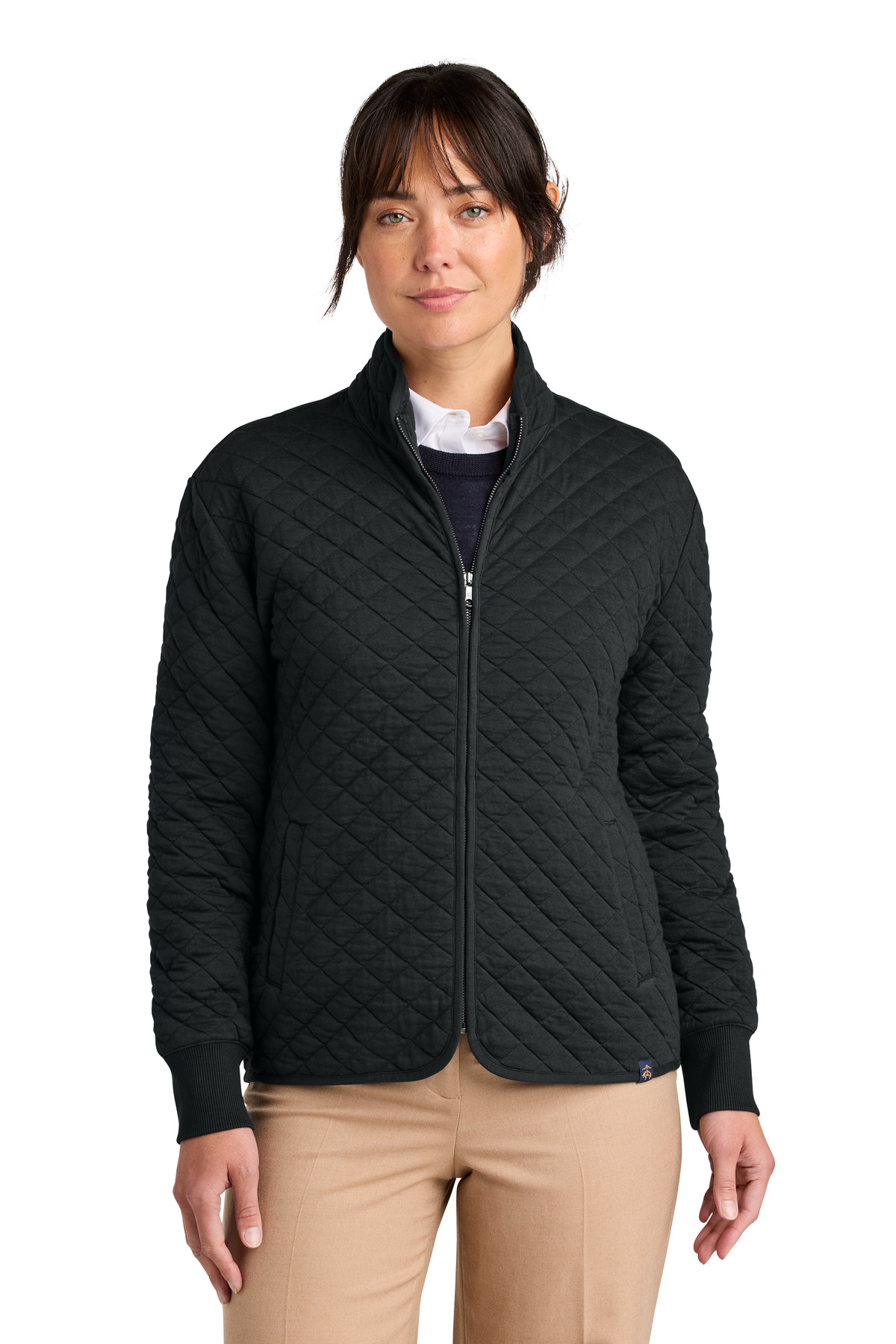 Brooks Brothers Womens Diamond Quilt Full-Zip BB18213