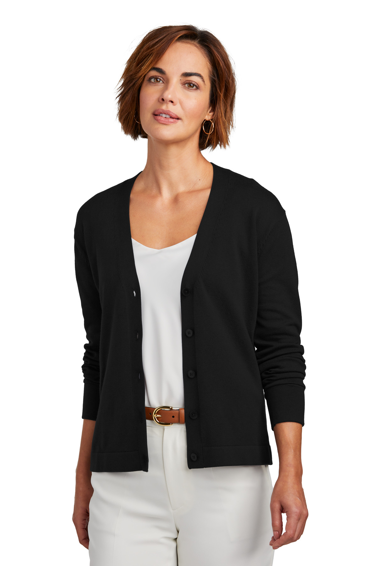 Brooks Brothers Womens Cotton Stretch Cardigan Sweater BB18405