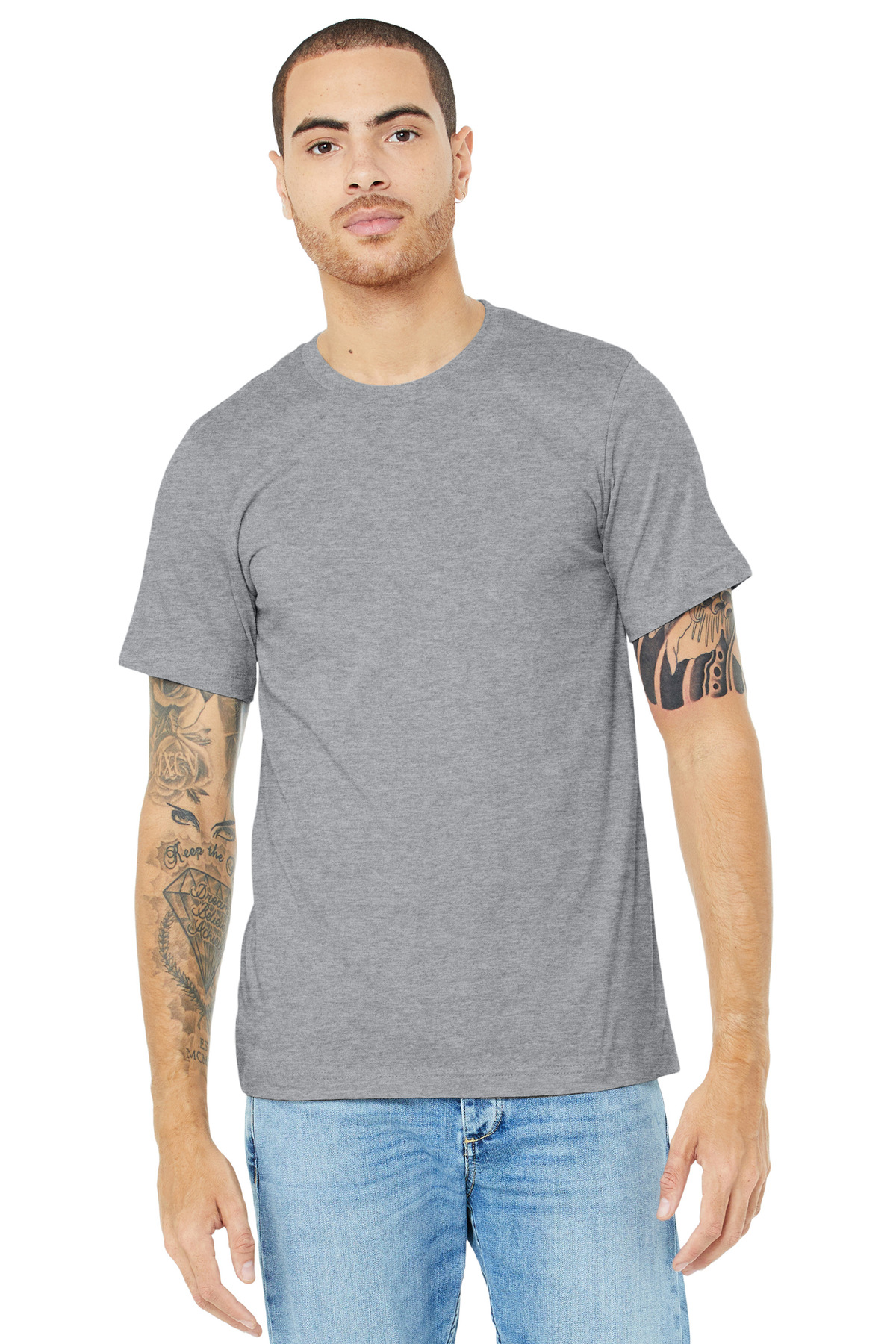 BELLA+CANVAS  Unisex Heather CVC Short Sleeve Tee. BC3001CVC