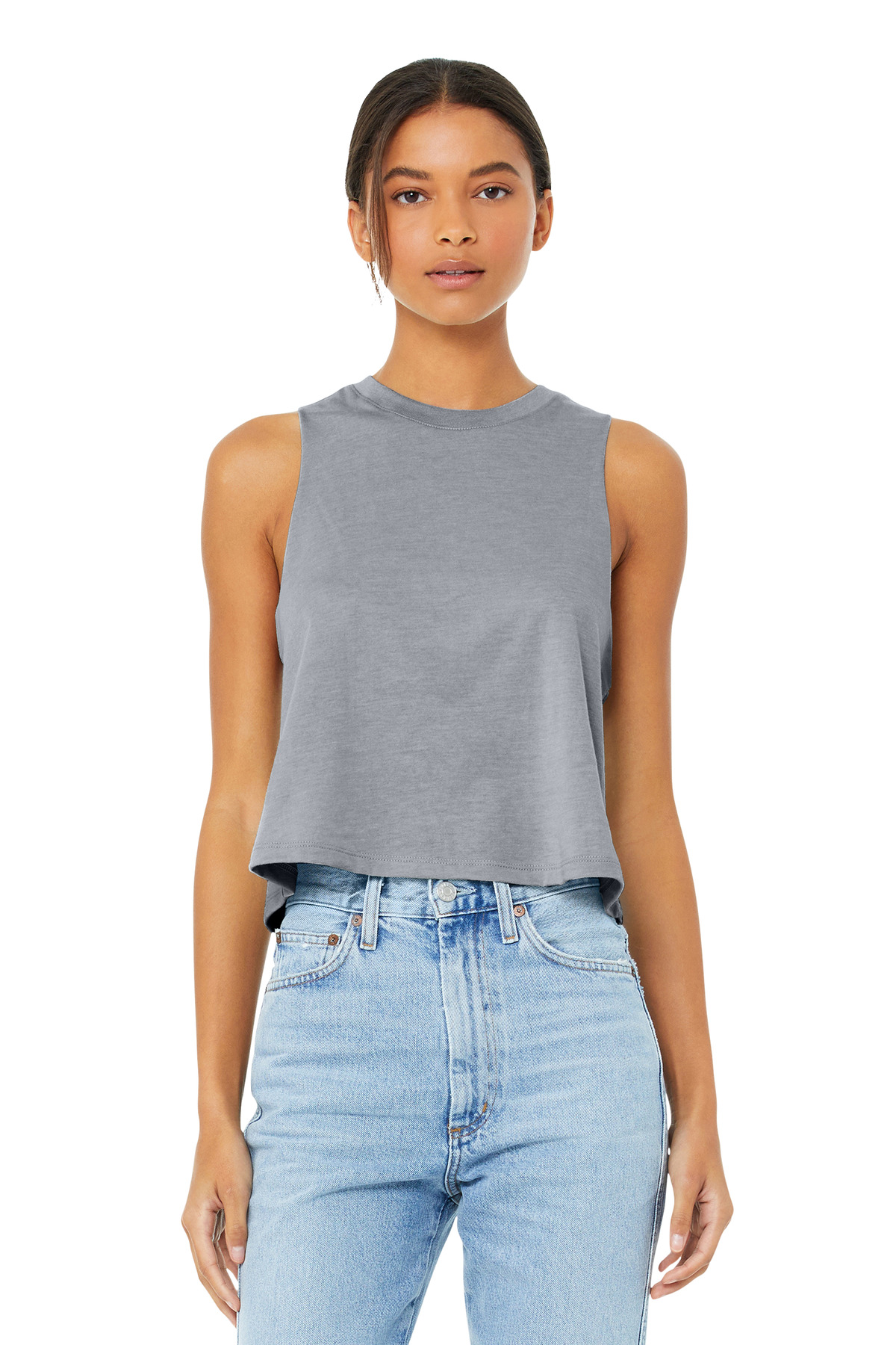 BELLA+CANVAS  Womens Racerback Cropped Tank. BC6682