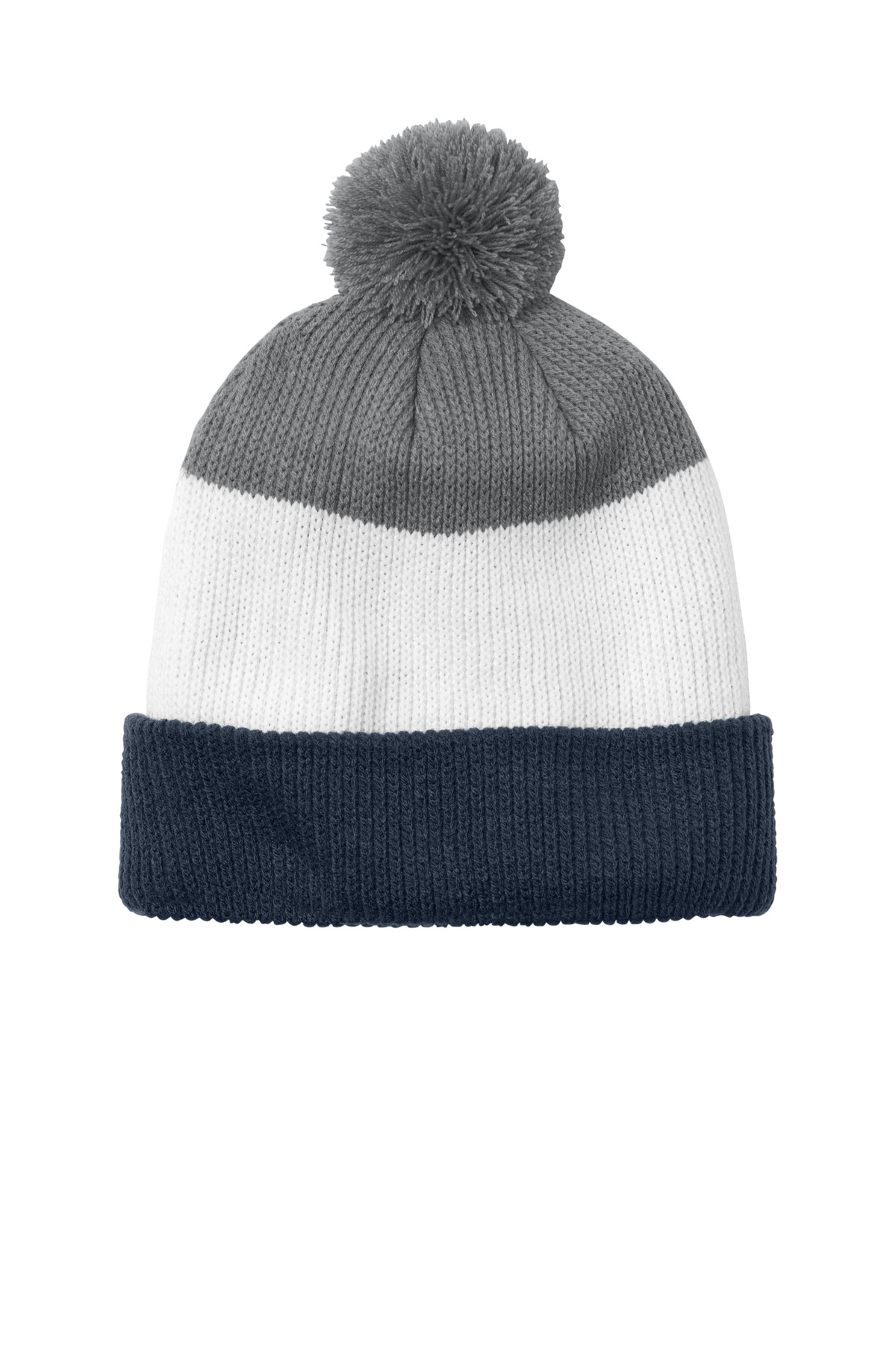 Port Authority Cozy Striped Pom Beanie C979