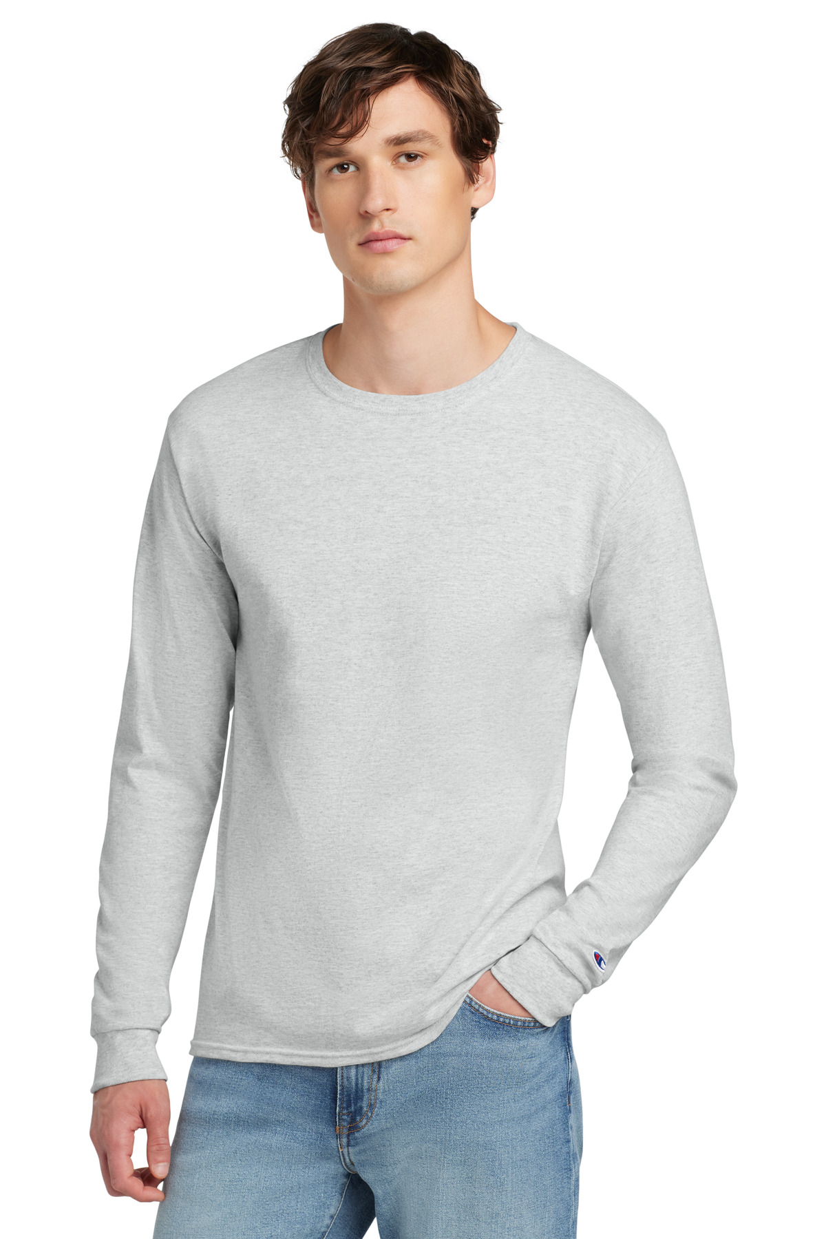 Champion   Heritage 5.2-Oz. Jersey Long Sleeve Tee CC8C