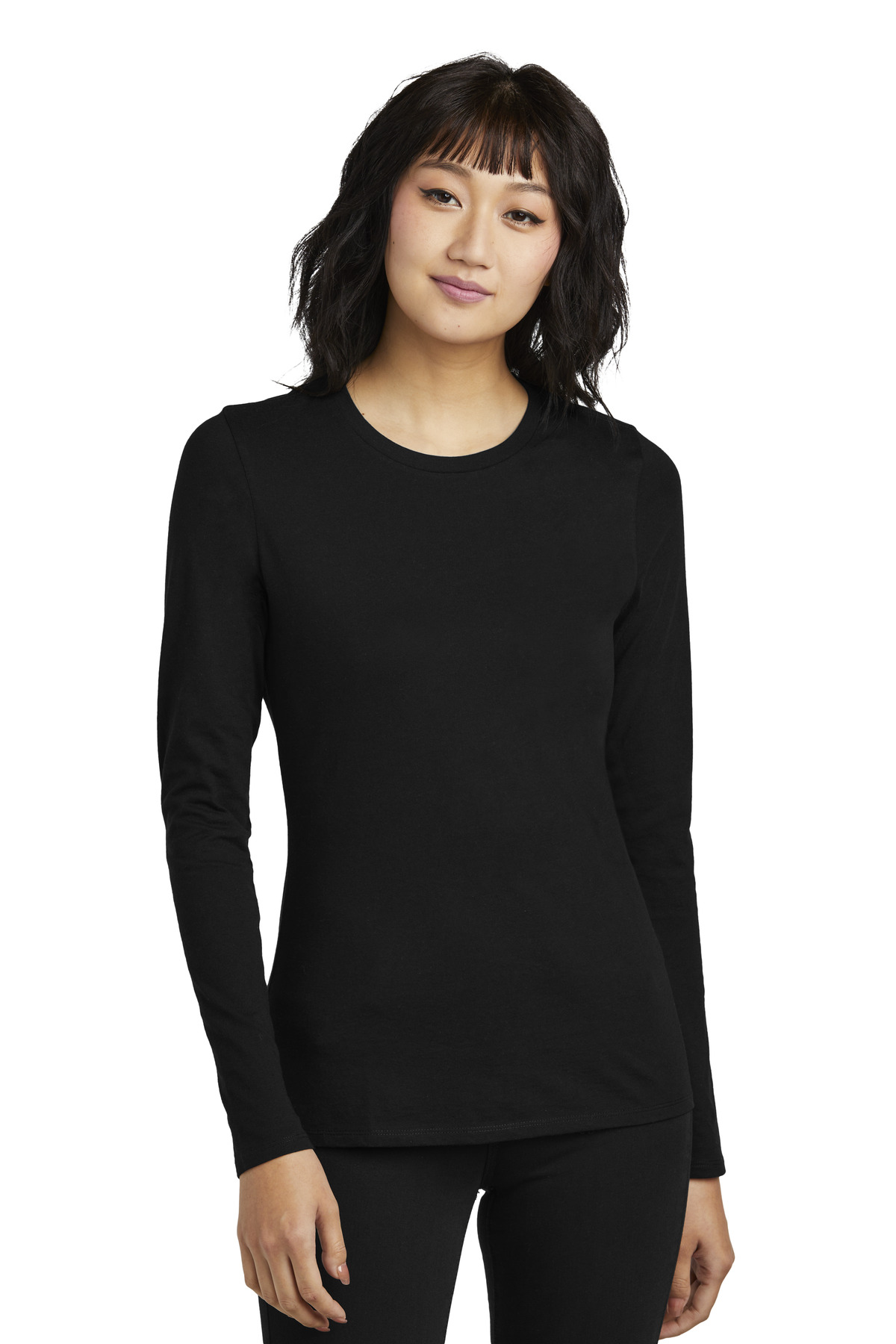District Womens Perfect Blend CVC Long Sleeve Tee DT110