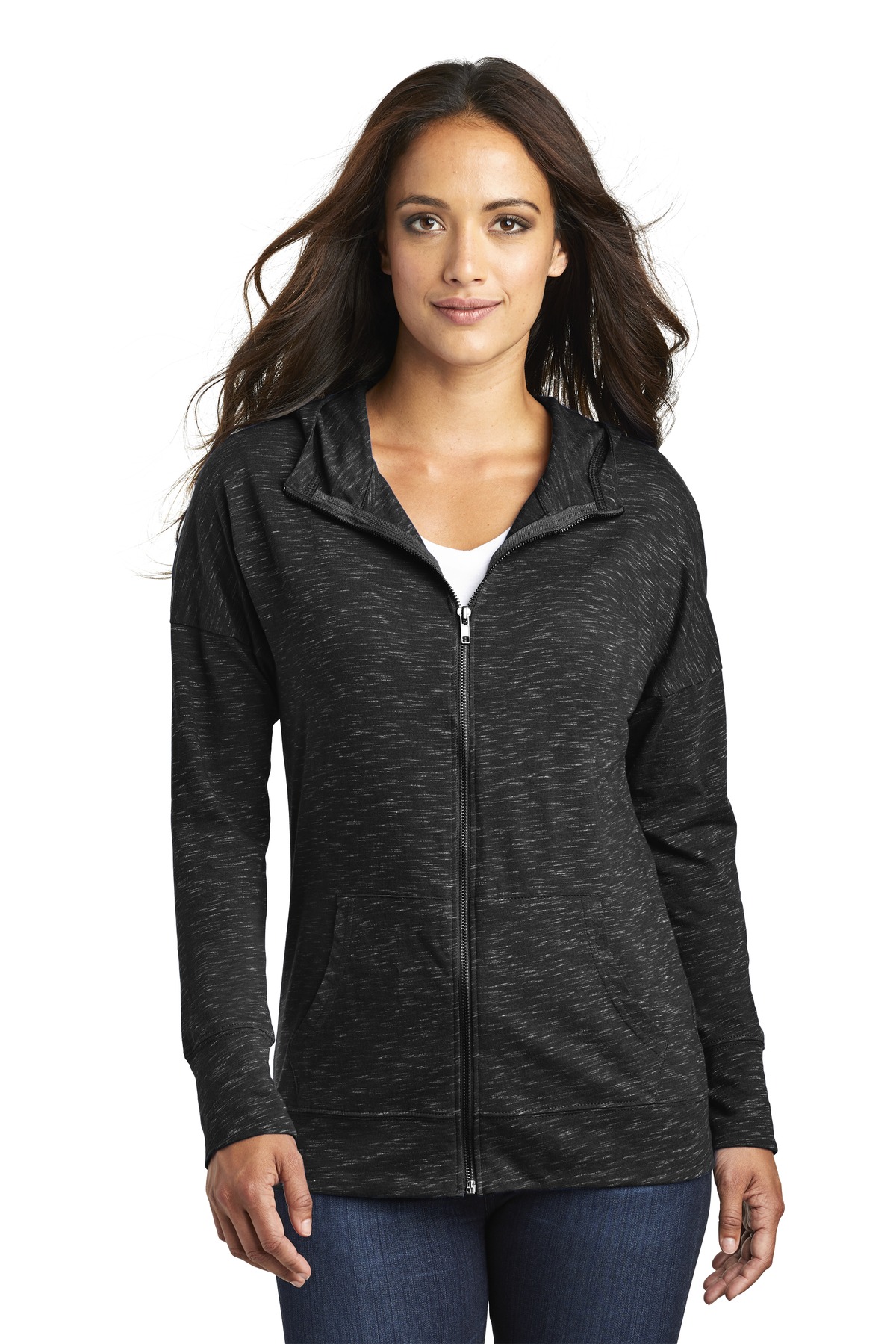 District  Womens Medal Full-Zip Hoodie. DT665