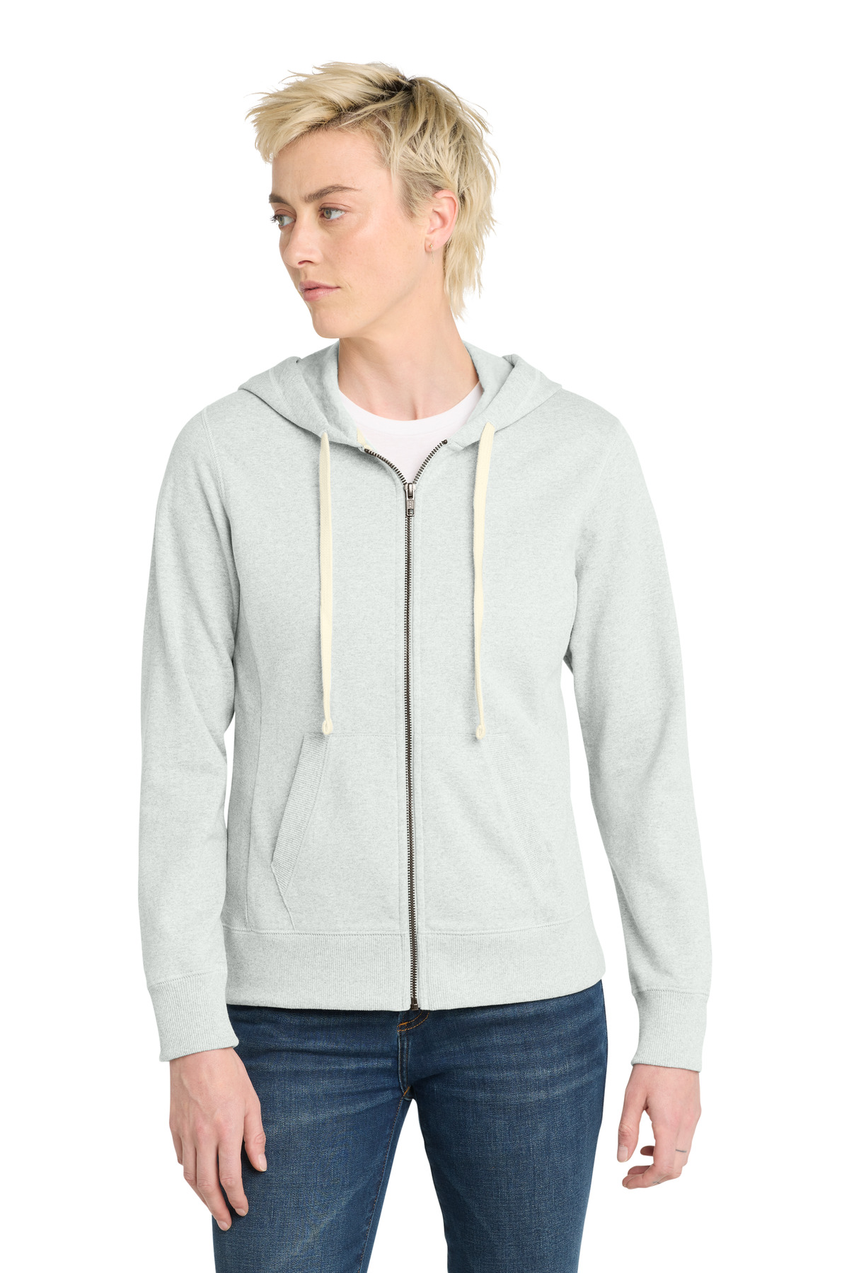 District Womens Re-FleeceFull-Zip Hoodie DT8103