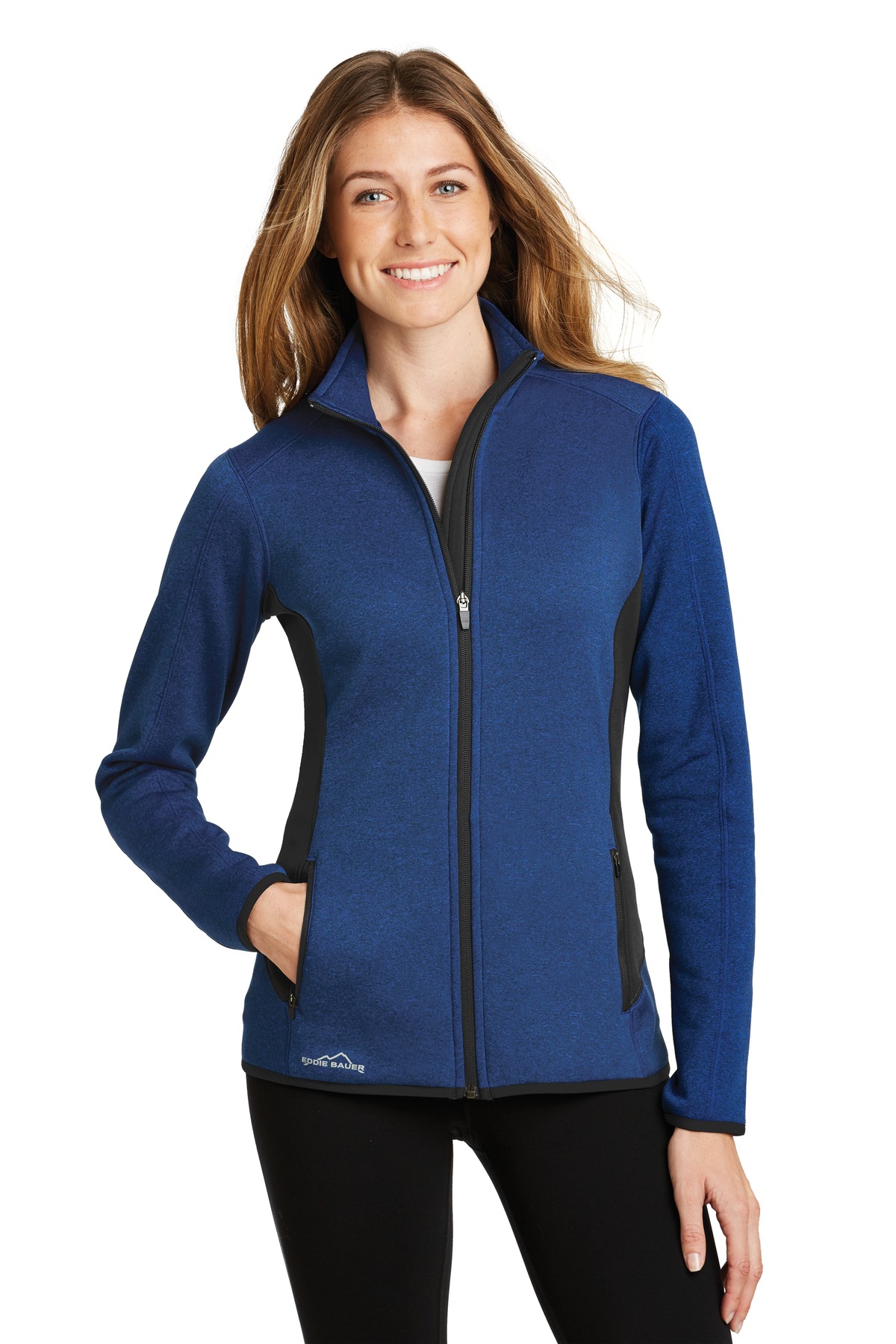 Eddie Bauer Womens Full-Zip Heather Stretch Fleece Jacket. EB239