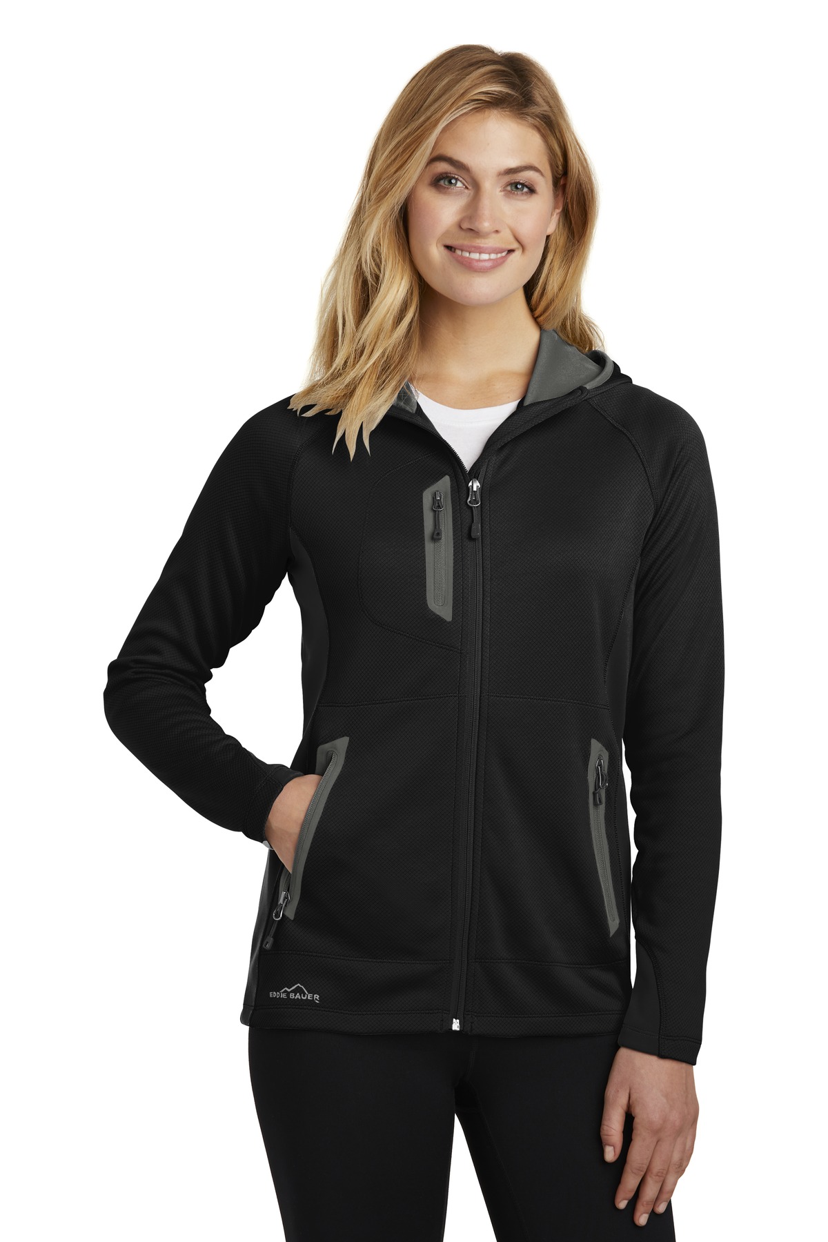 Eddie Bauer  Womens Sport Hooded Full-Zip Fleece Jacket. EB245