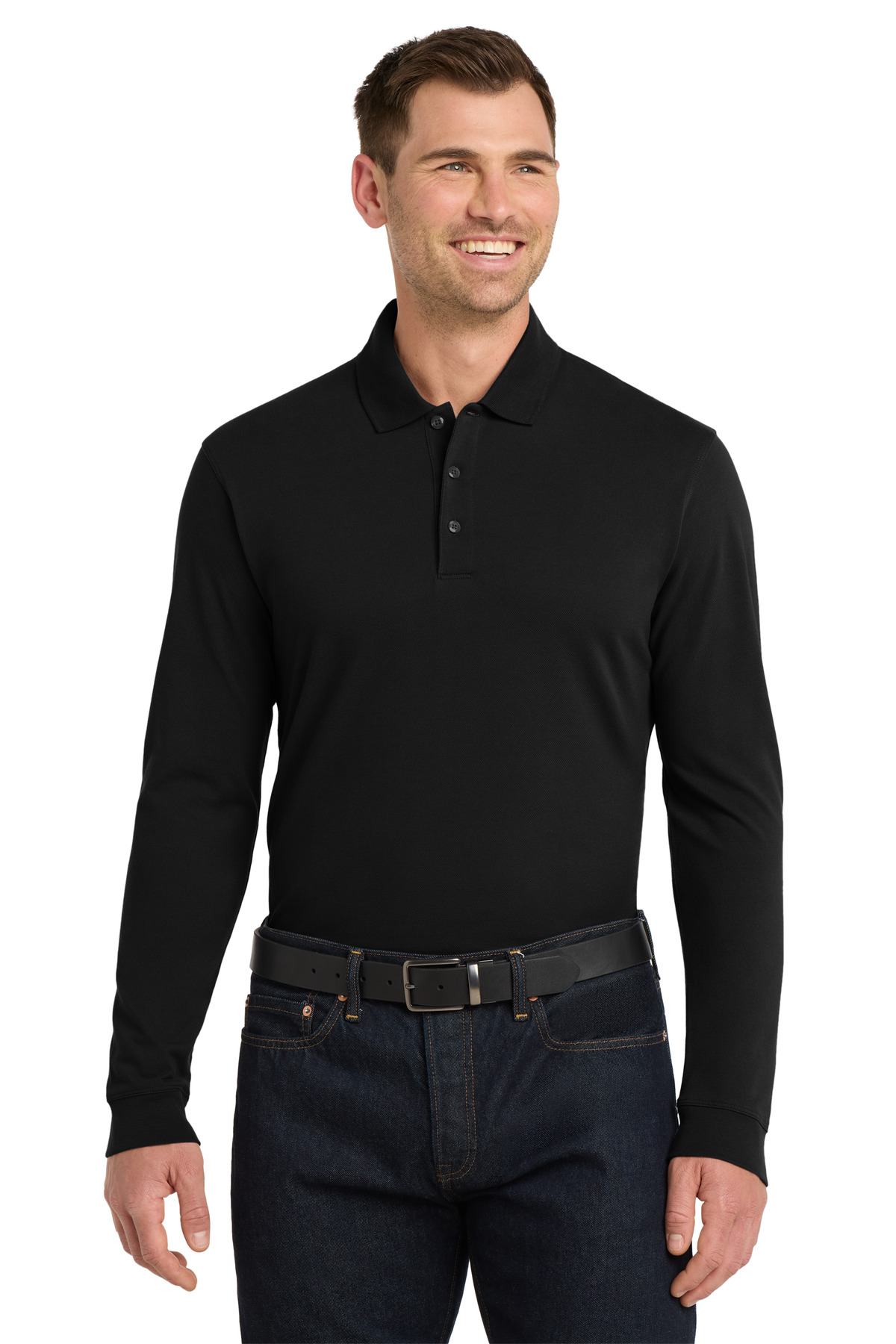 Port Authority EZCotton Long Sleeve Polo. K8000LS