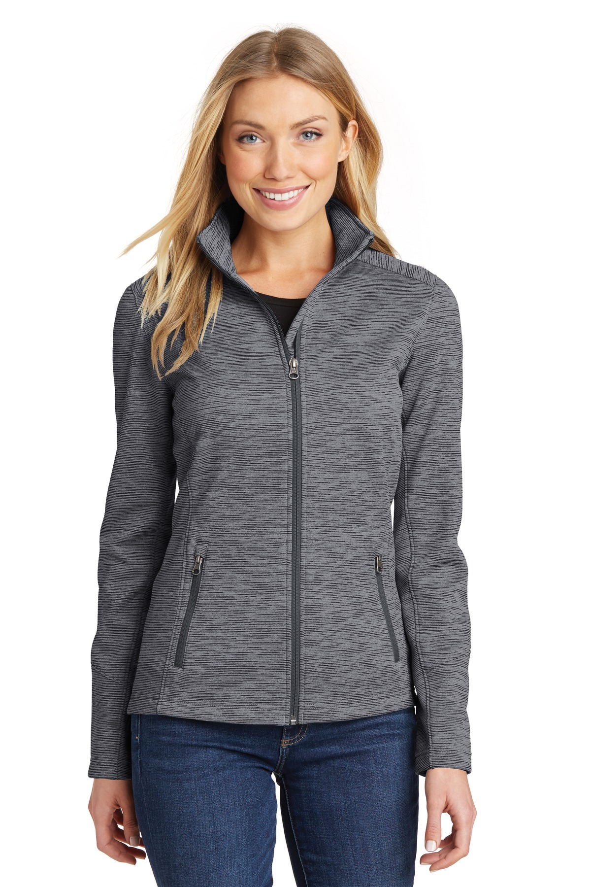 Port Authority Womens Digi Stripe Fleece Jacket. L231