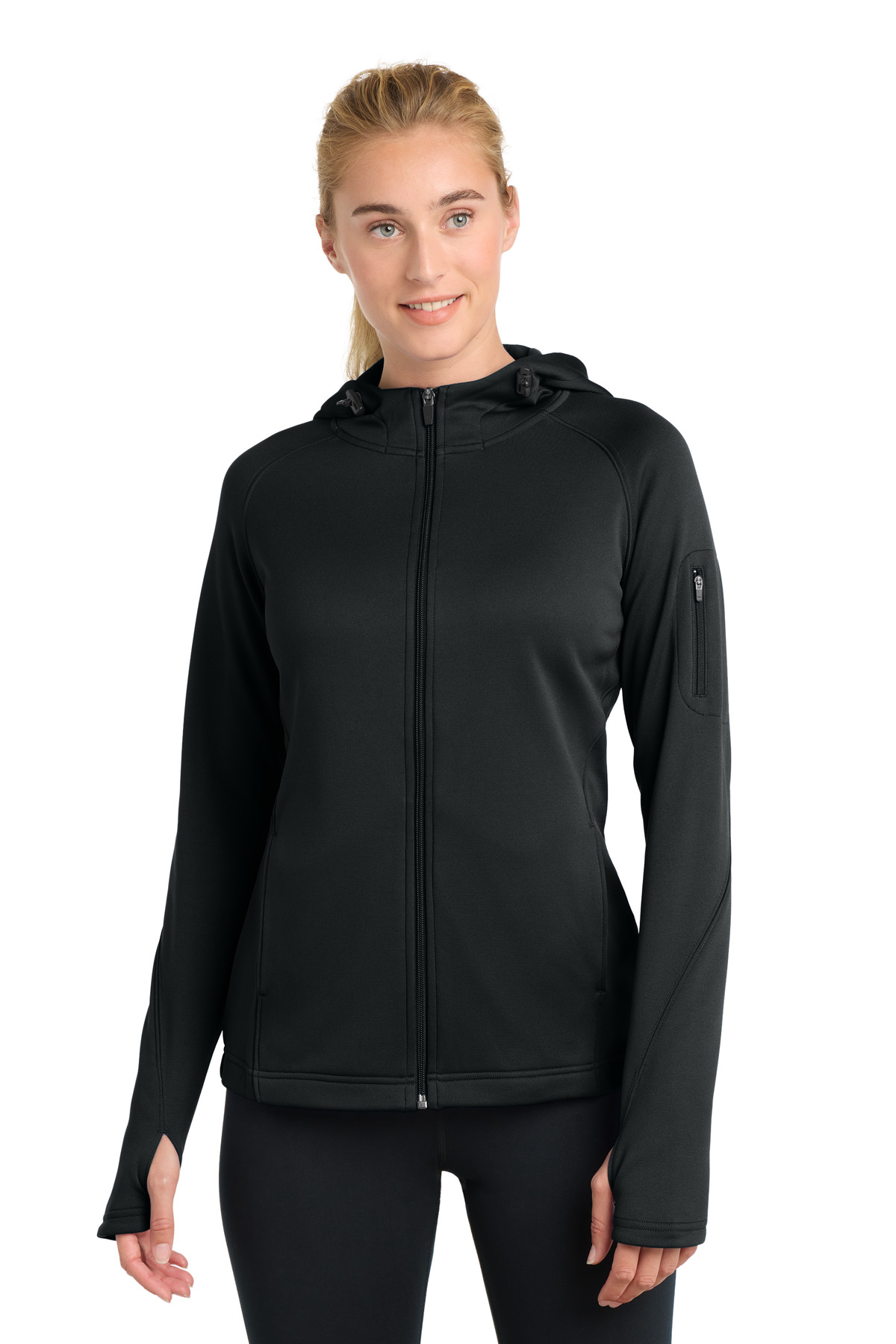 Sport-Tek Womens Tech Fleece Full-Zip Hooded Jacket. L248