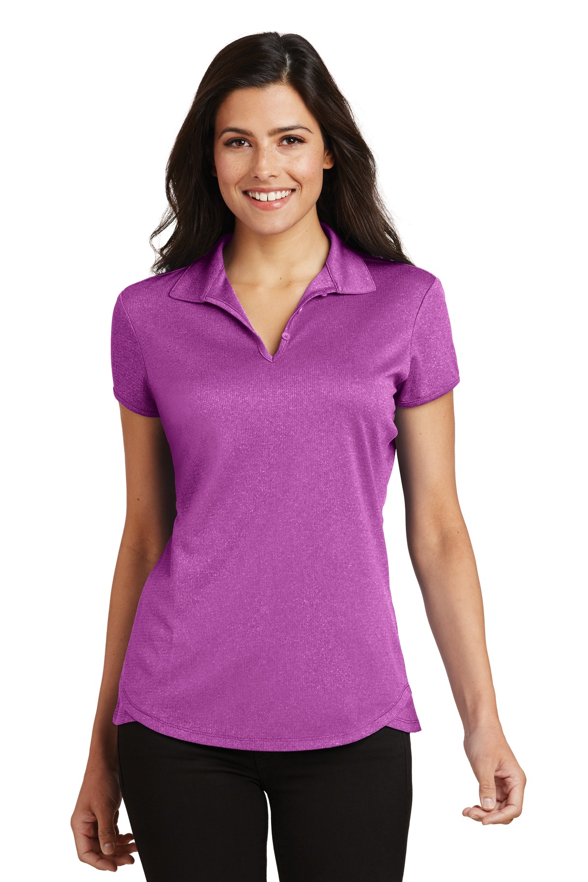 Port Authority Womens Trace Heather Polo. L576