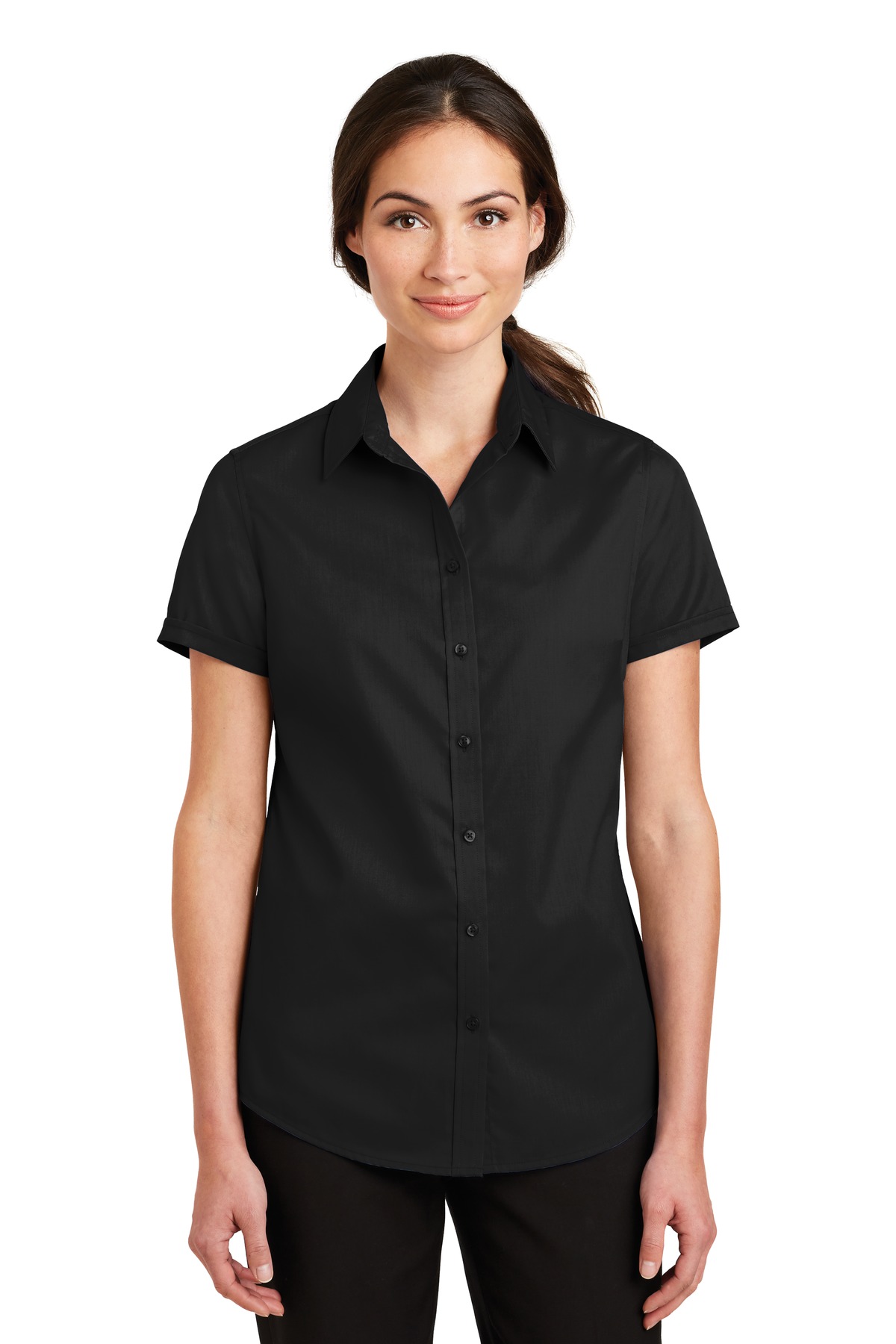 Port Authority Womens Short Sleeve SuperPro Twill Shirt. L664