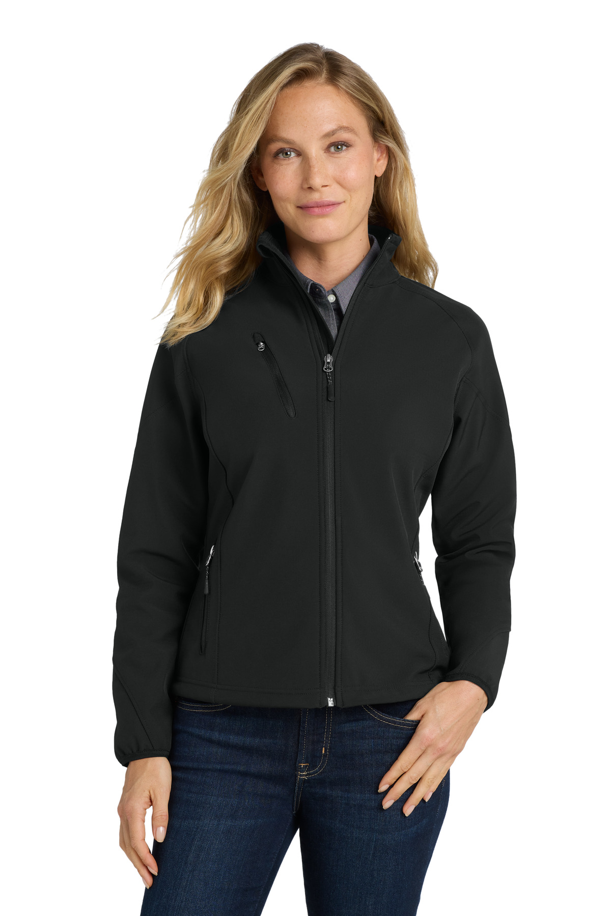 Port Authority Womens Textured Soft Shell Jacket. L705