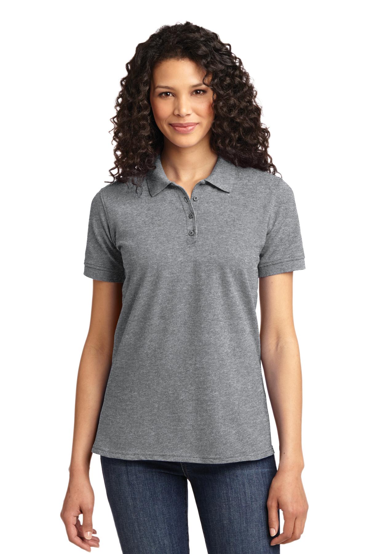 Port & Co Womens Core Blend Pique Polo. LKP155