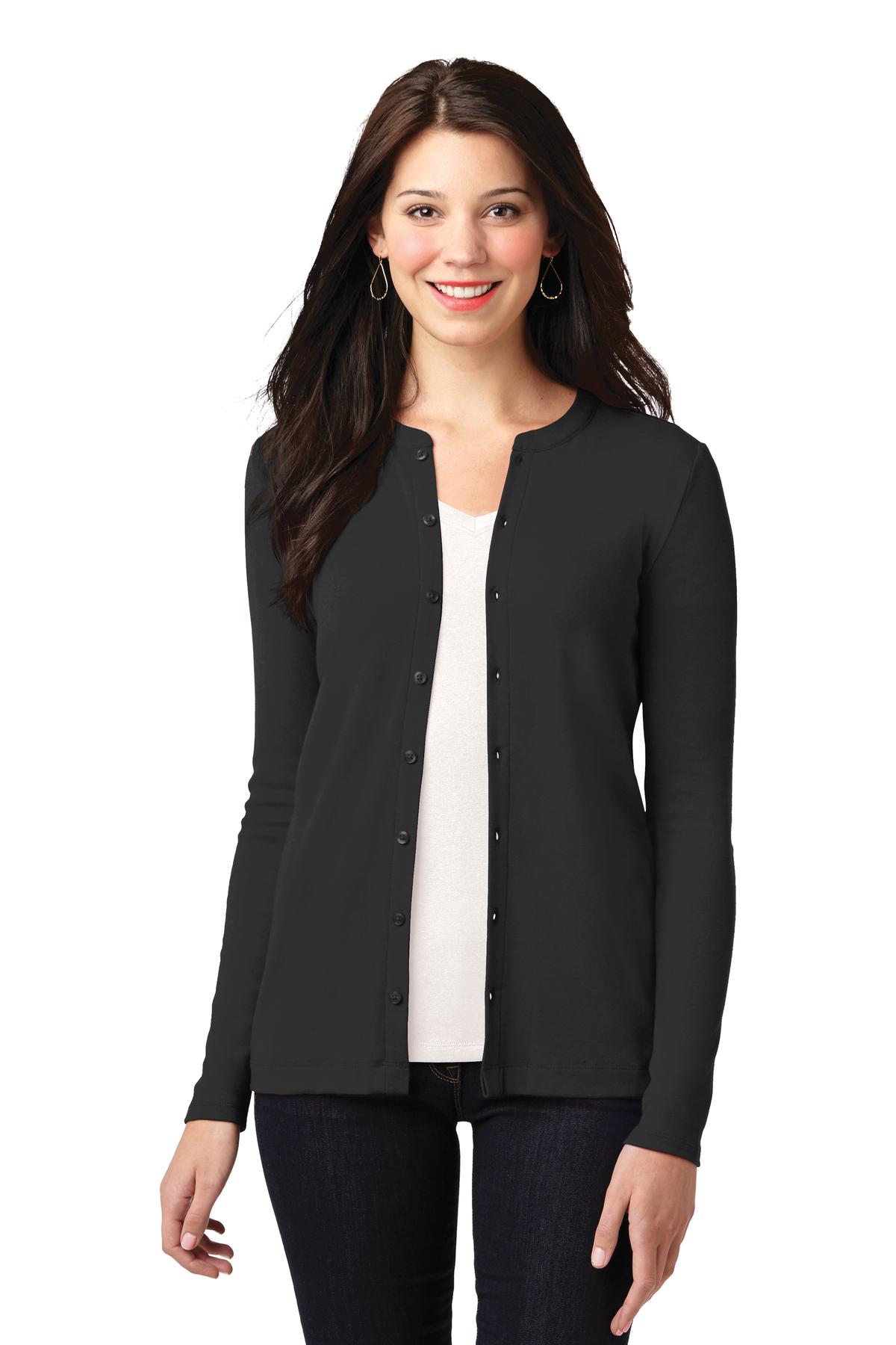 Port Authority Womens Concept Stretch Button-Front Cardigan. LM1008