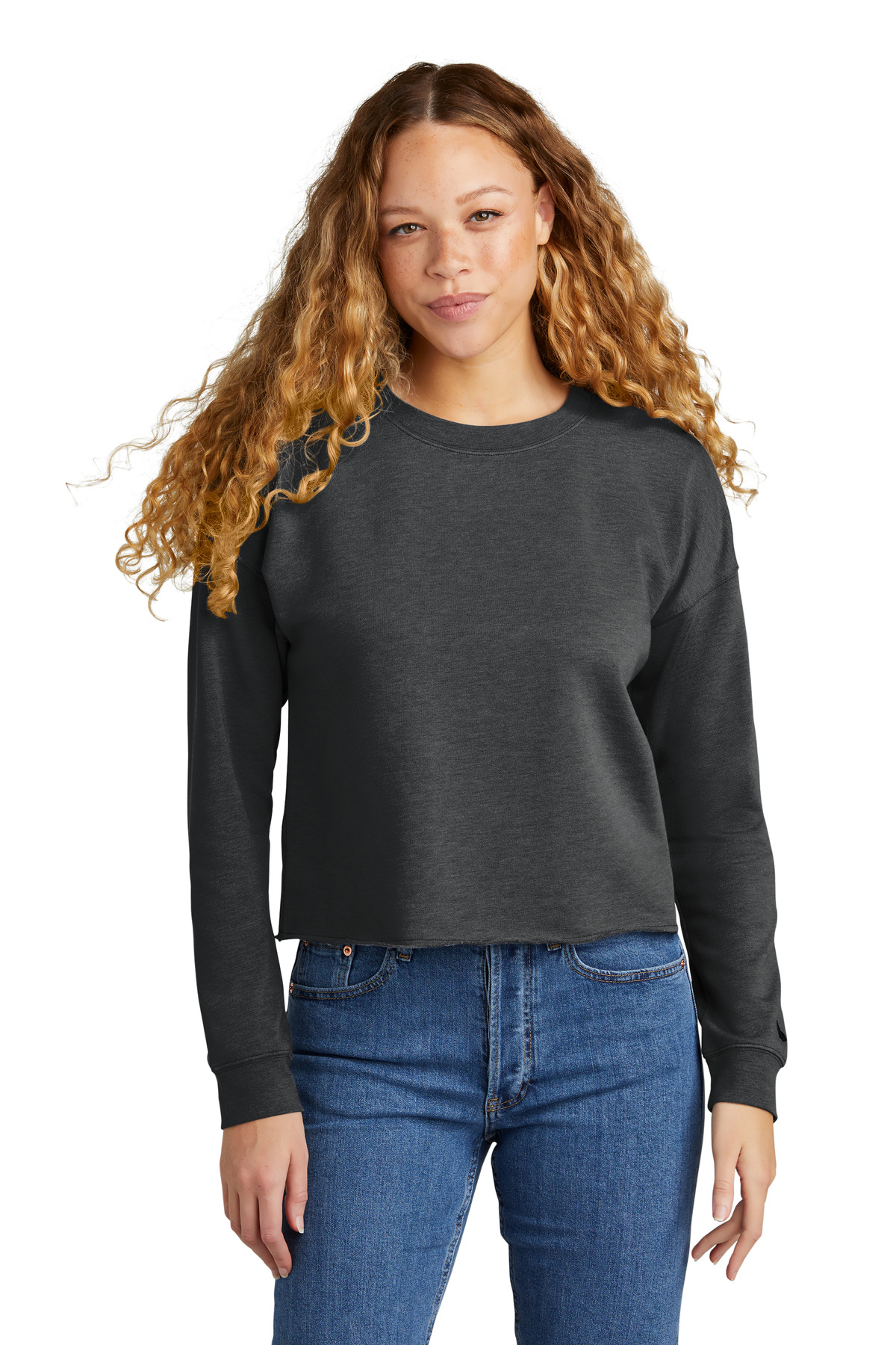 New Era Womens Tri-Blend Fleece Crop Crew LNEA514