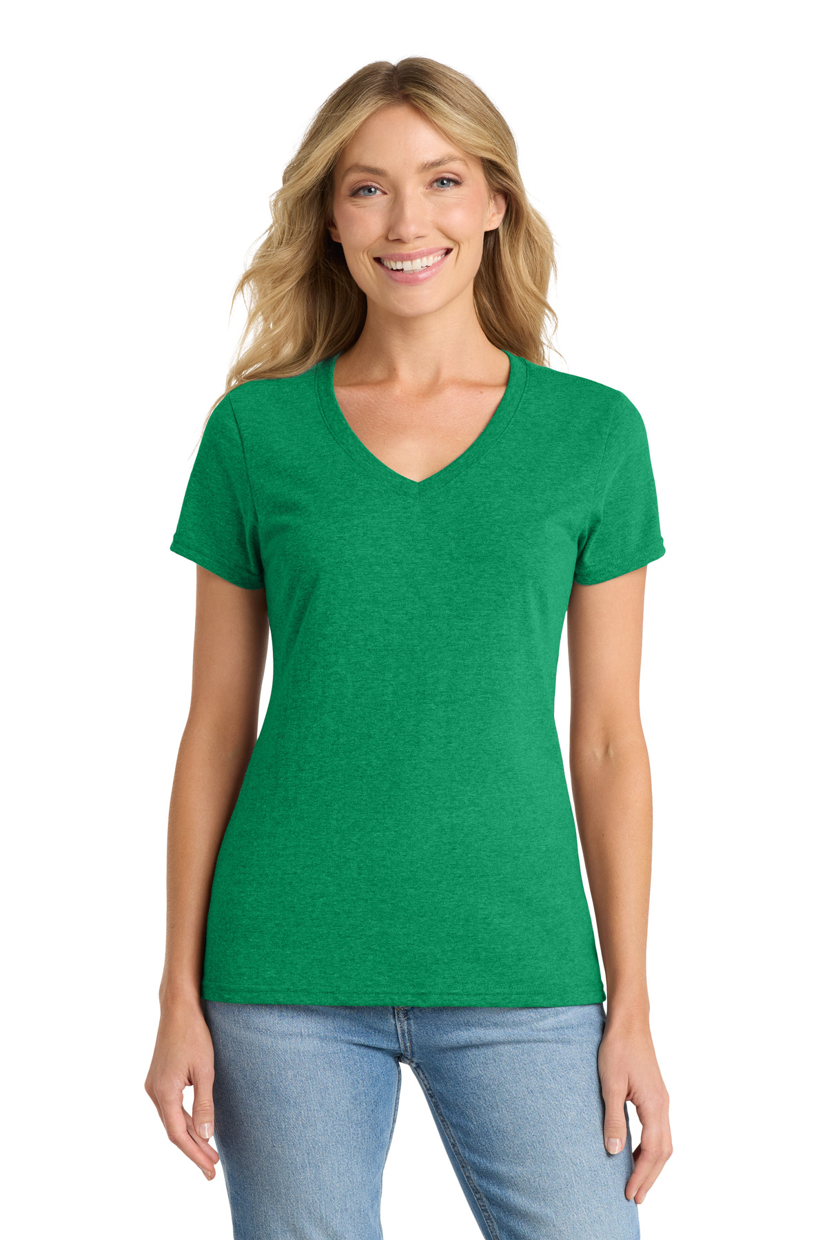 Port & Co Womens Fan Favorite Blend V-Neck Tee. LPC455V