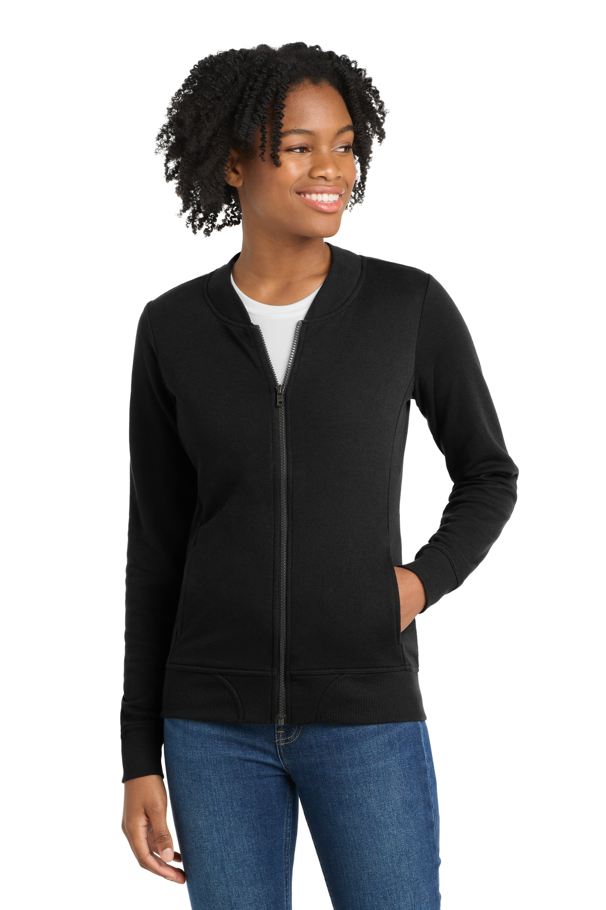 Sport-Tek  Womens Lightweight French Terry Bomber LST274