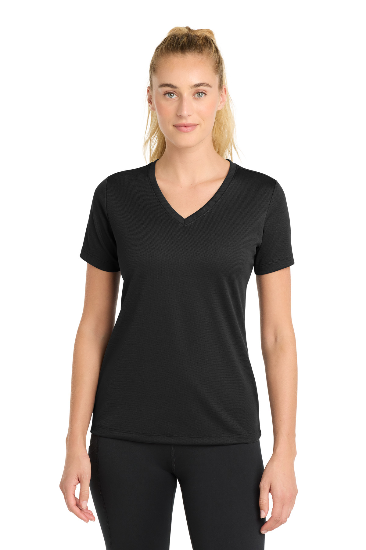 Sport-Tek Womens PosiCharge RacerMesh V-Neck Tee. LST340