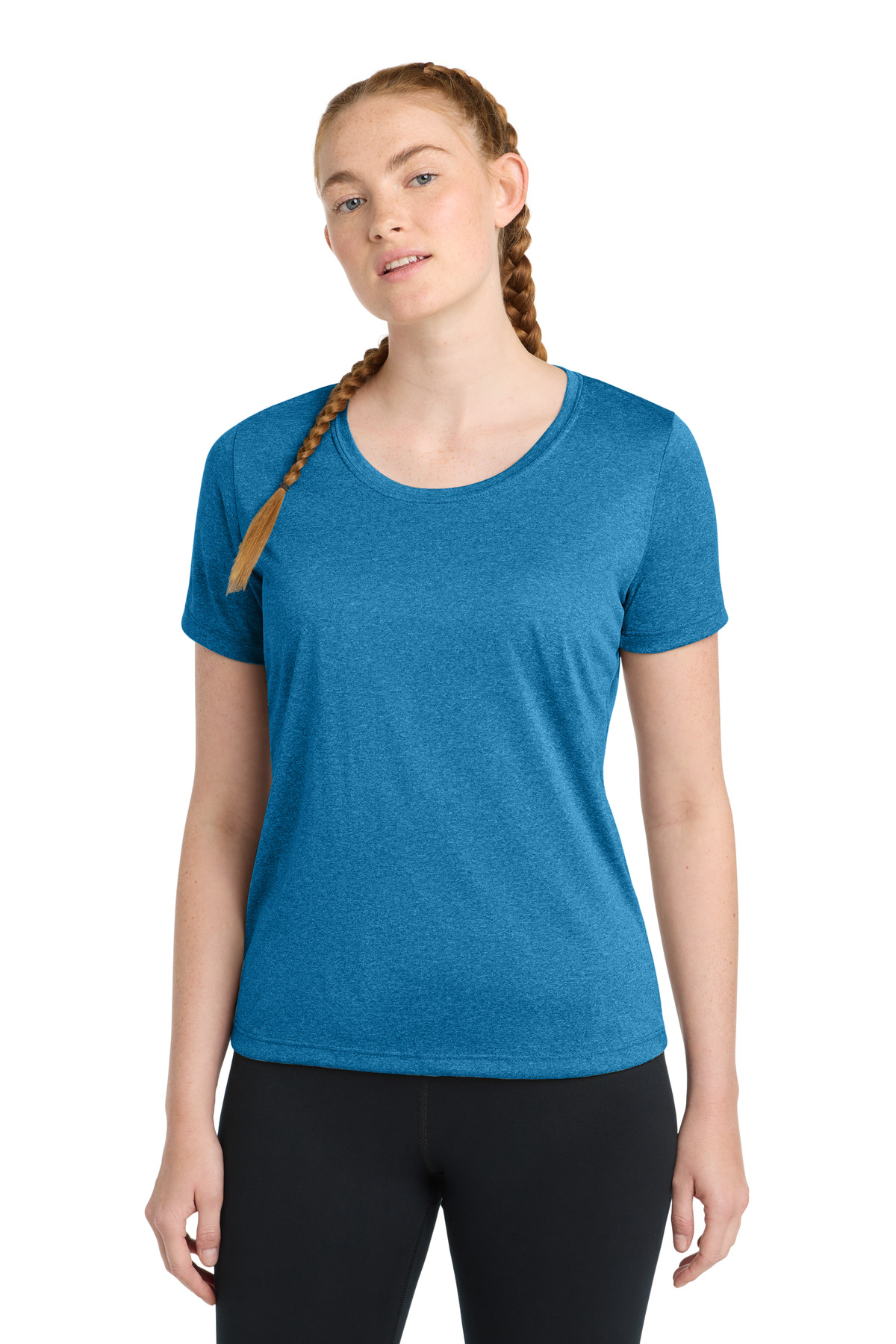 Sport-Tek Womens Heather Contender Scoop Neck Tee. LST360