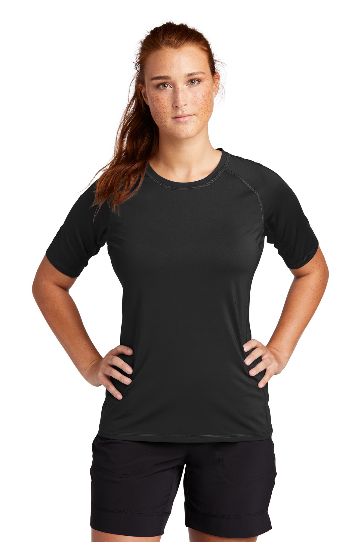 Sport-Tek  Womens Rashguard Tee. LST470