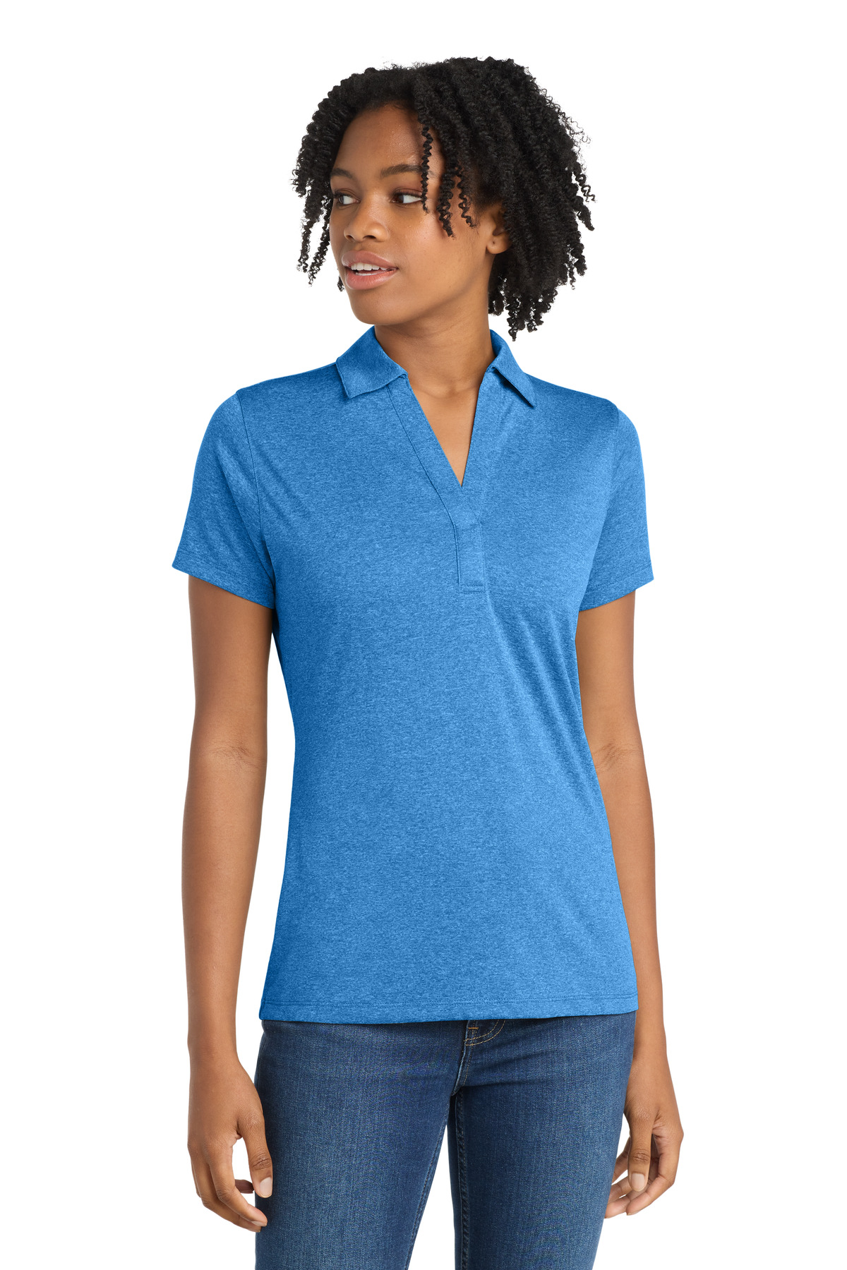 Sport-Tek Womens Heather Contender Polo. LST660