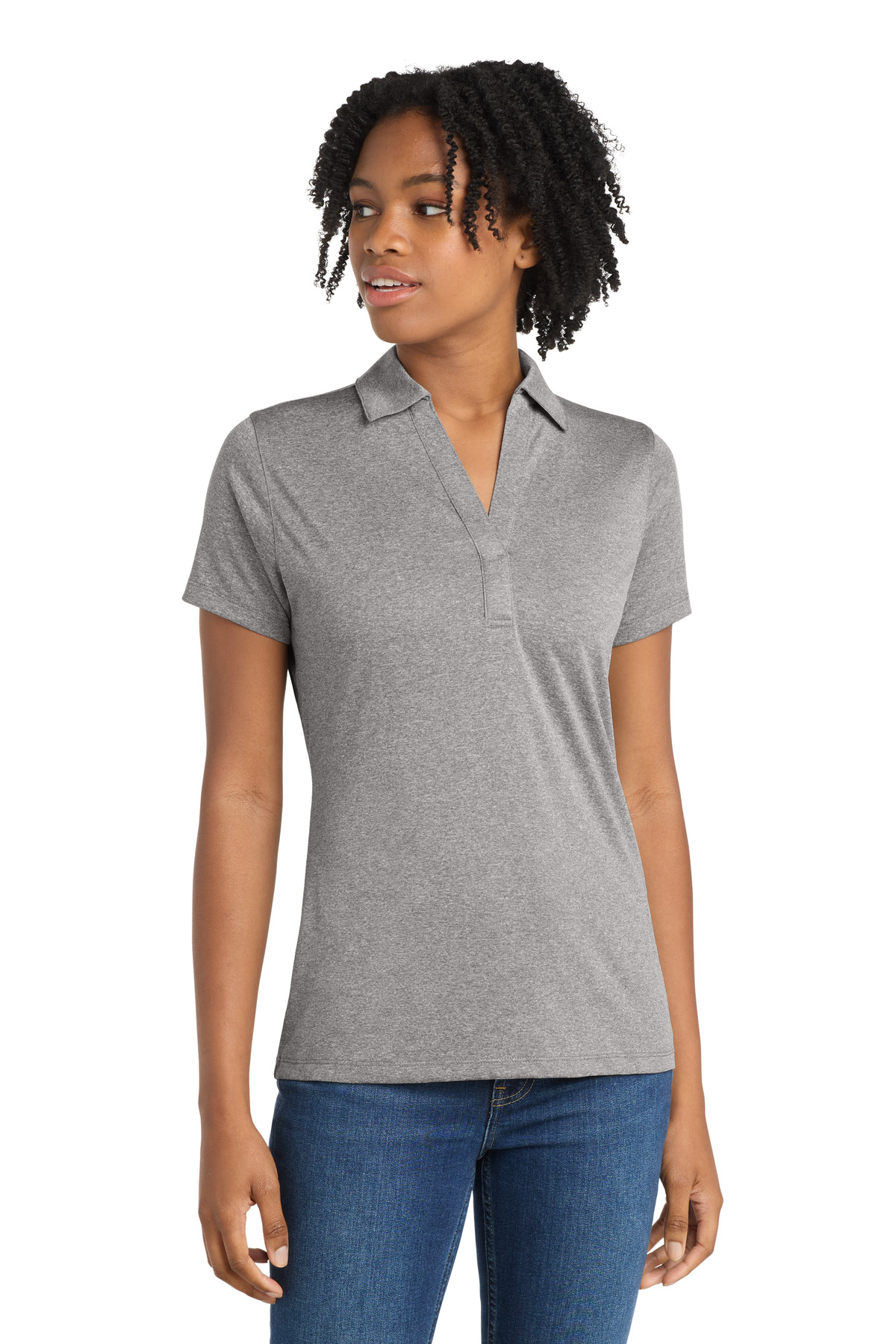 Sport-Tek Womens Heather Contender Polo. LST660