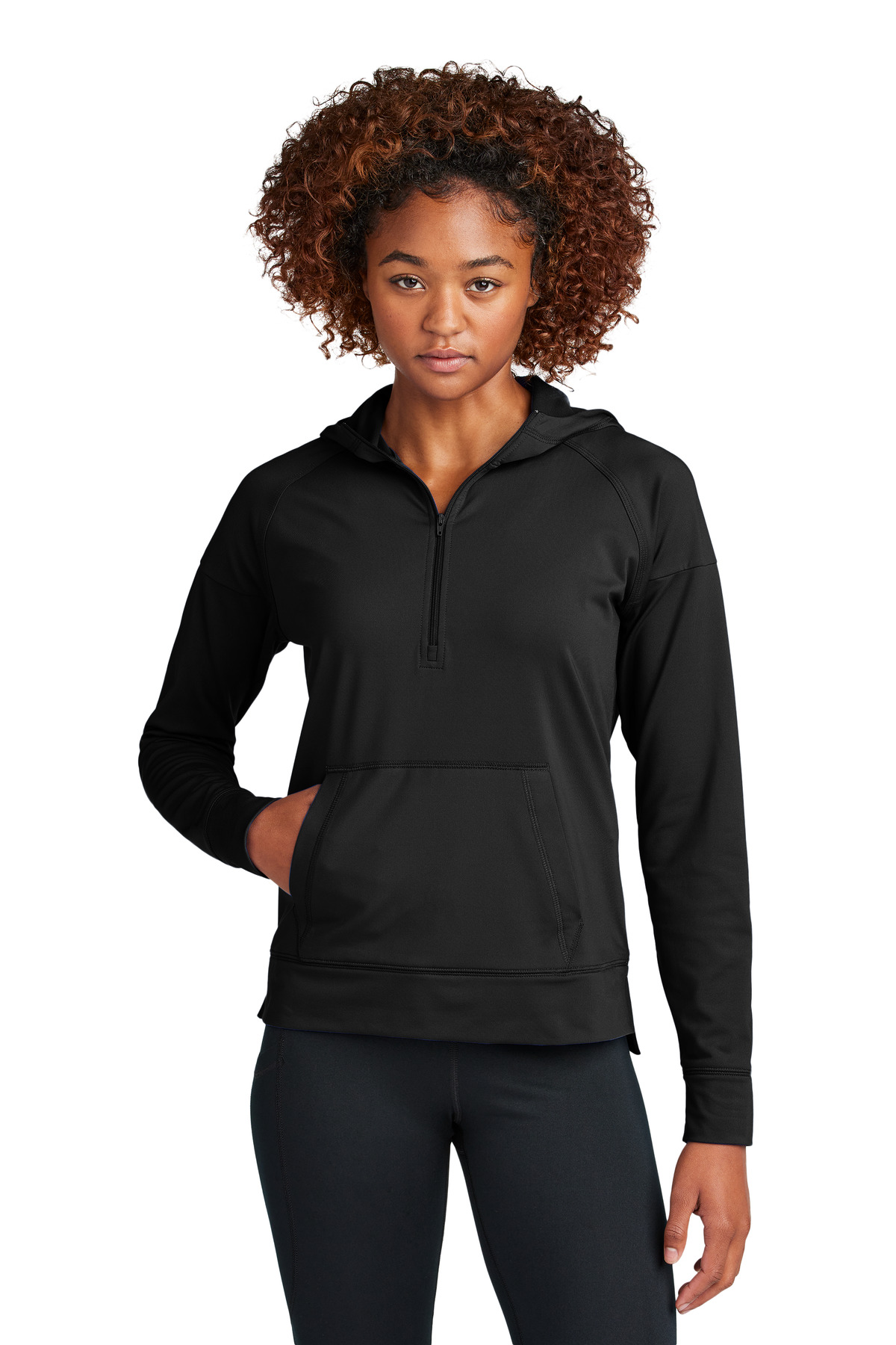 Sport-Tek Womens Sport-Wick Stretch 1/2-Zip Hoodie LST856